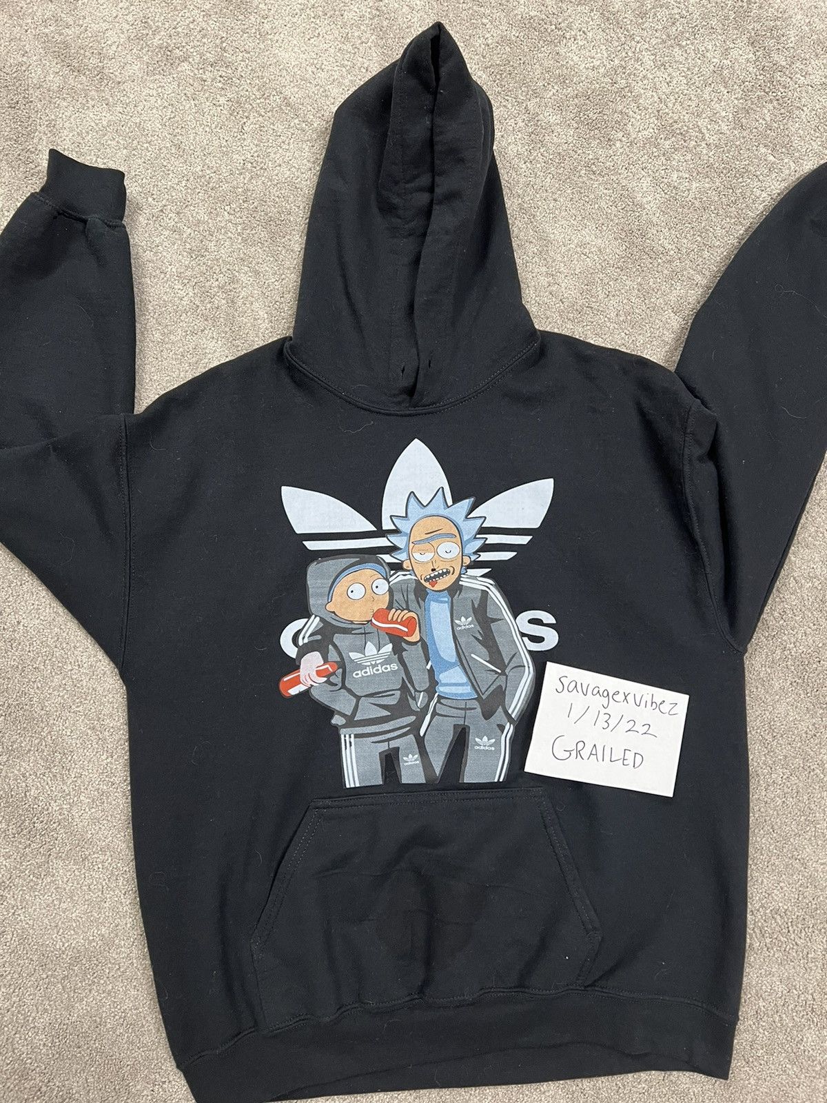 Adidas Streetwear Adidas Rick and Morty Hoodie Grailed