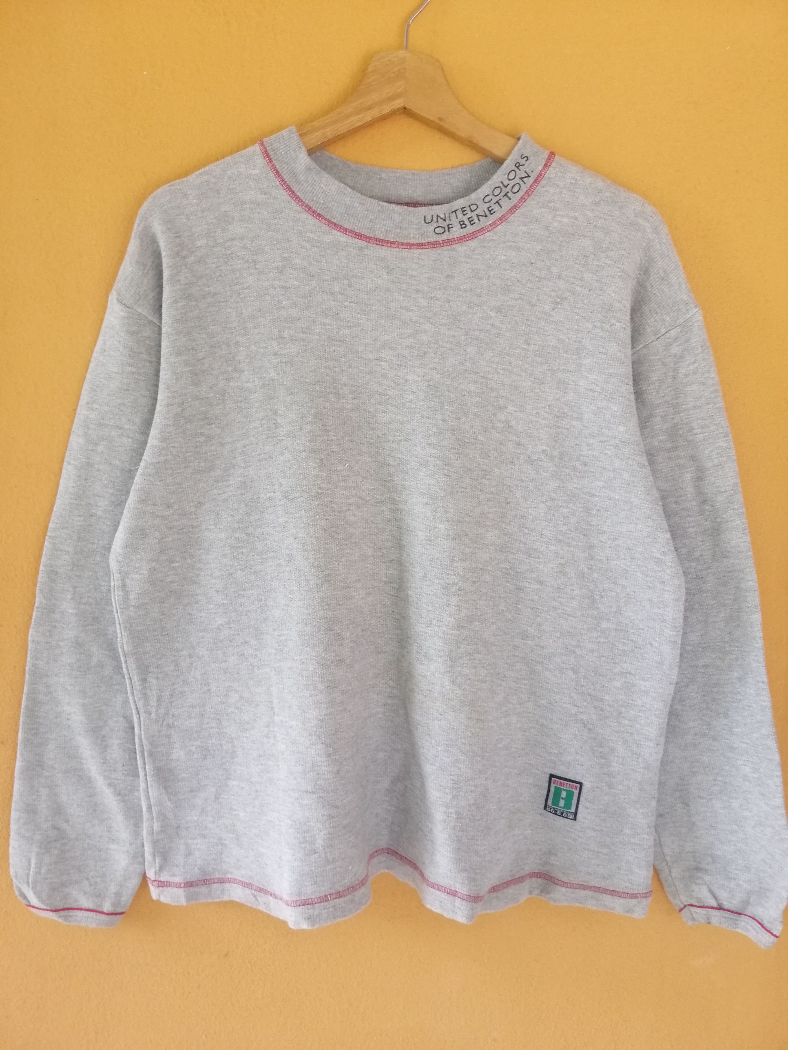 Benetton Vintage Benetton Big Logo Jumper Fullover Sweatshirt B20 Size US M / EU 48-50 / 2 - 8 Thumbnail