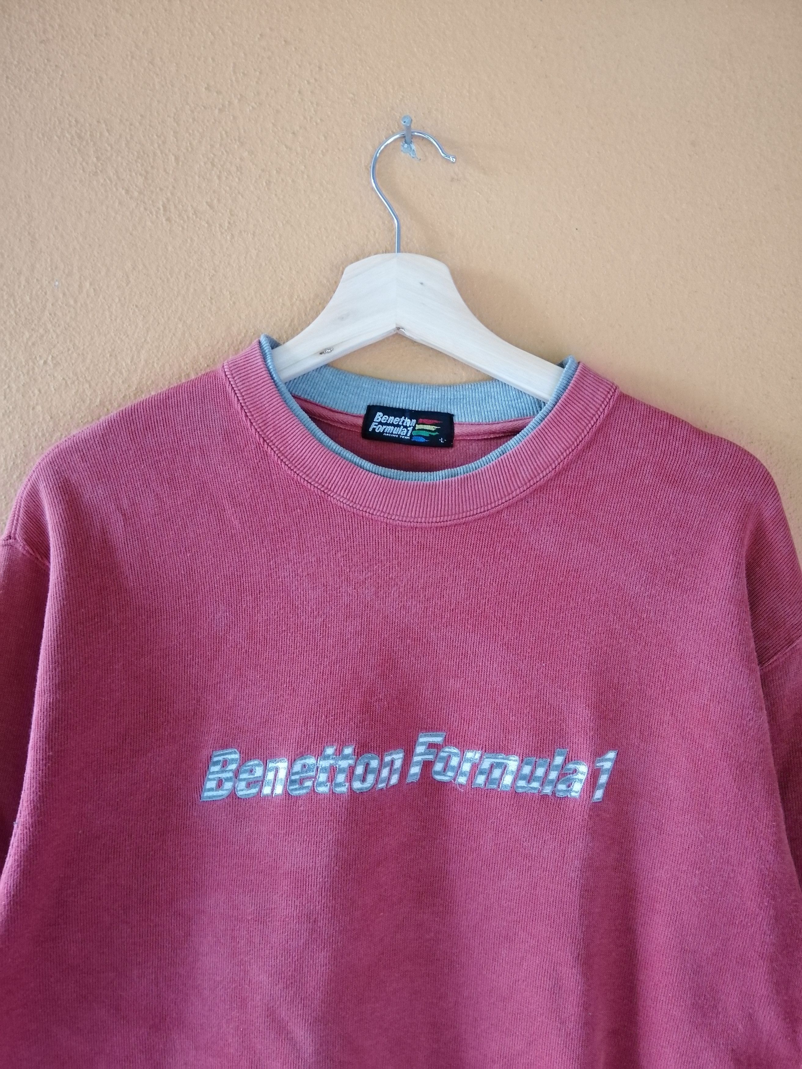 Benetton Vintage 90s BENETTON FORMULA 1 Embroidery Sweatshirt B15 Size US M / EU 48-50 / 2 - 1 Thumbnail