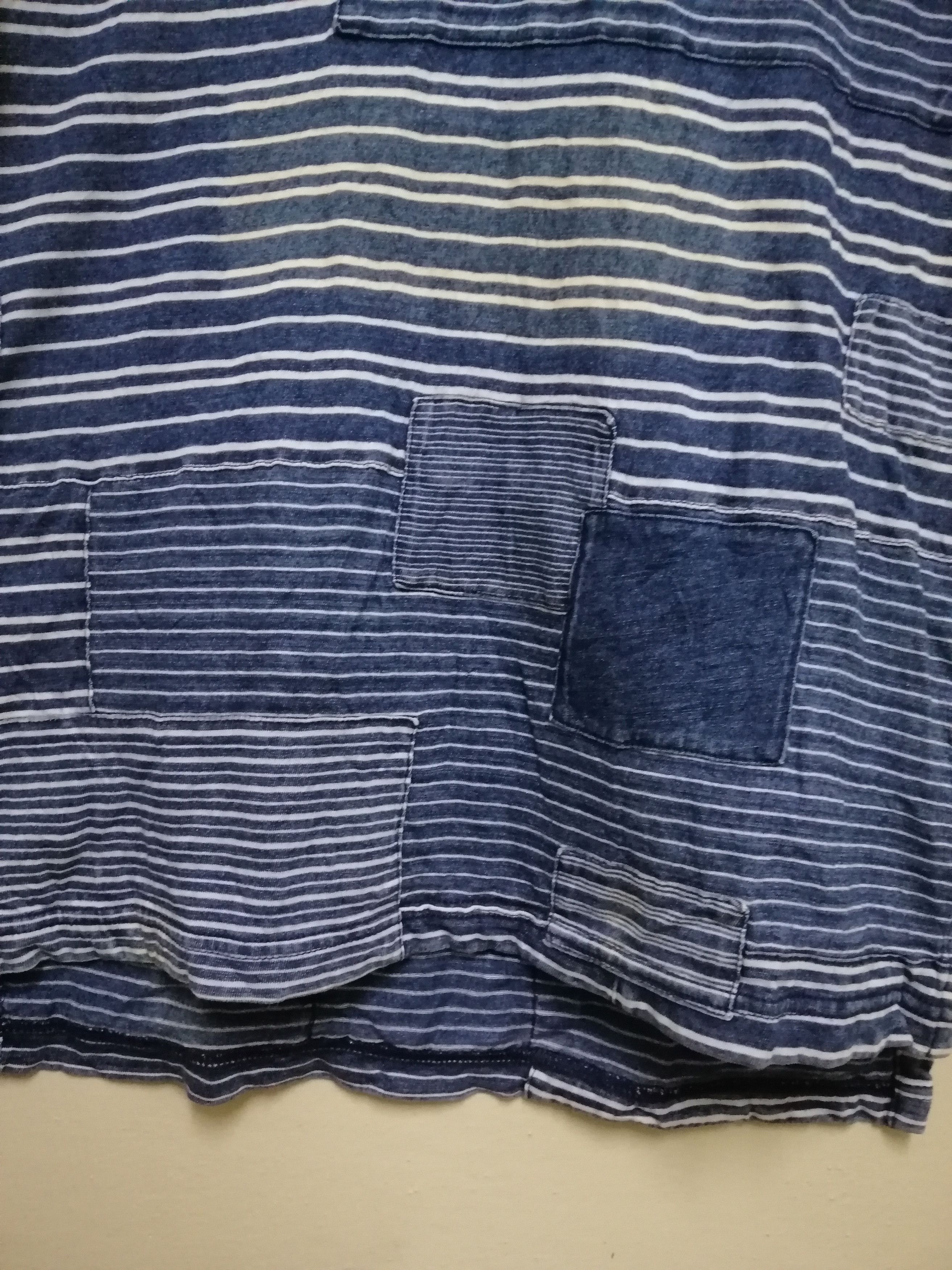 Polo Ralph Lauren Vintage Polo Ralph Lauren Patchwork Stripes Polo Tshirt Size US M / EU 48-50 / 2 - 5 Thumbnail