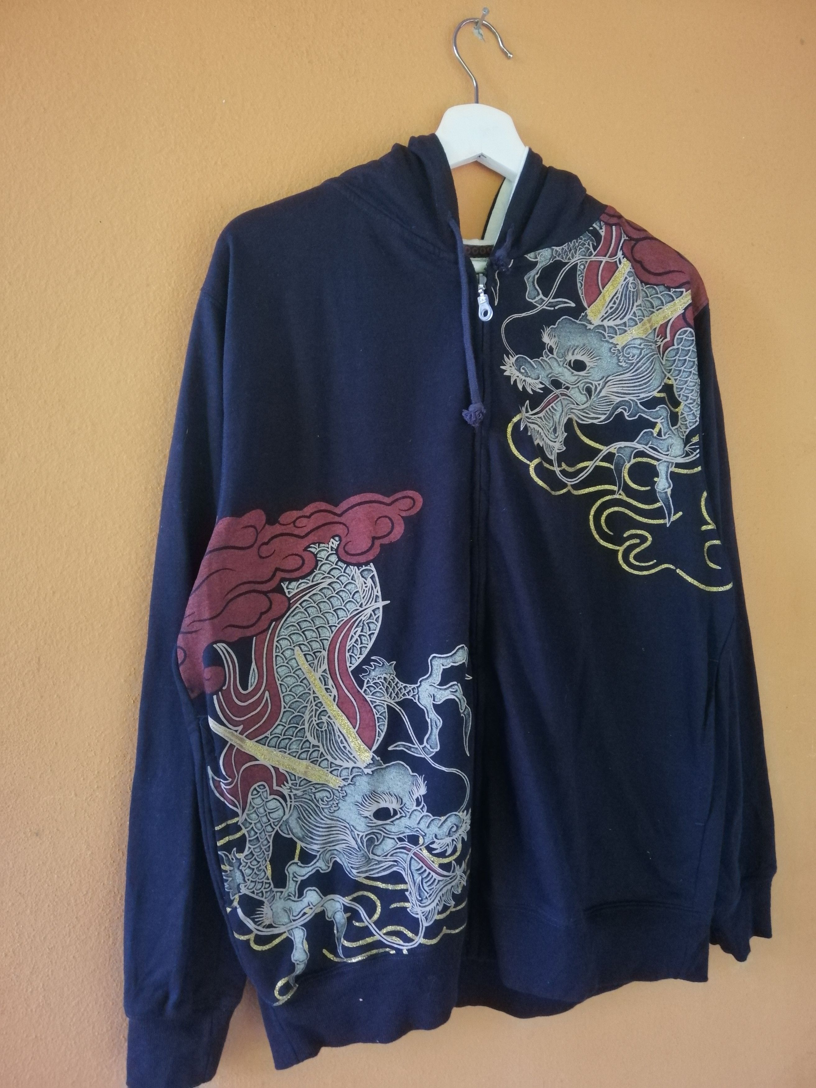 Japanese Brand Vintage Sukajan Big Logo Hoodie Long Sleeve Sweater Size US L / EU 52-54 / 3 - 1 Thumbnail