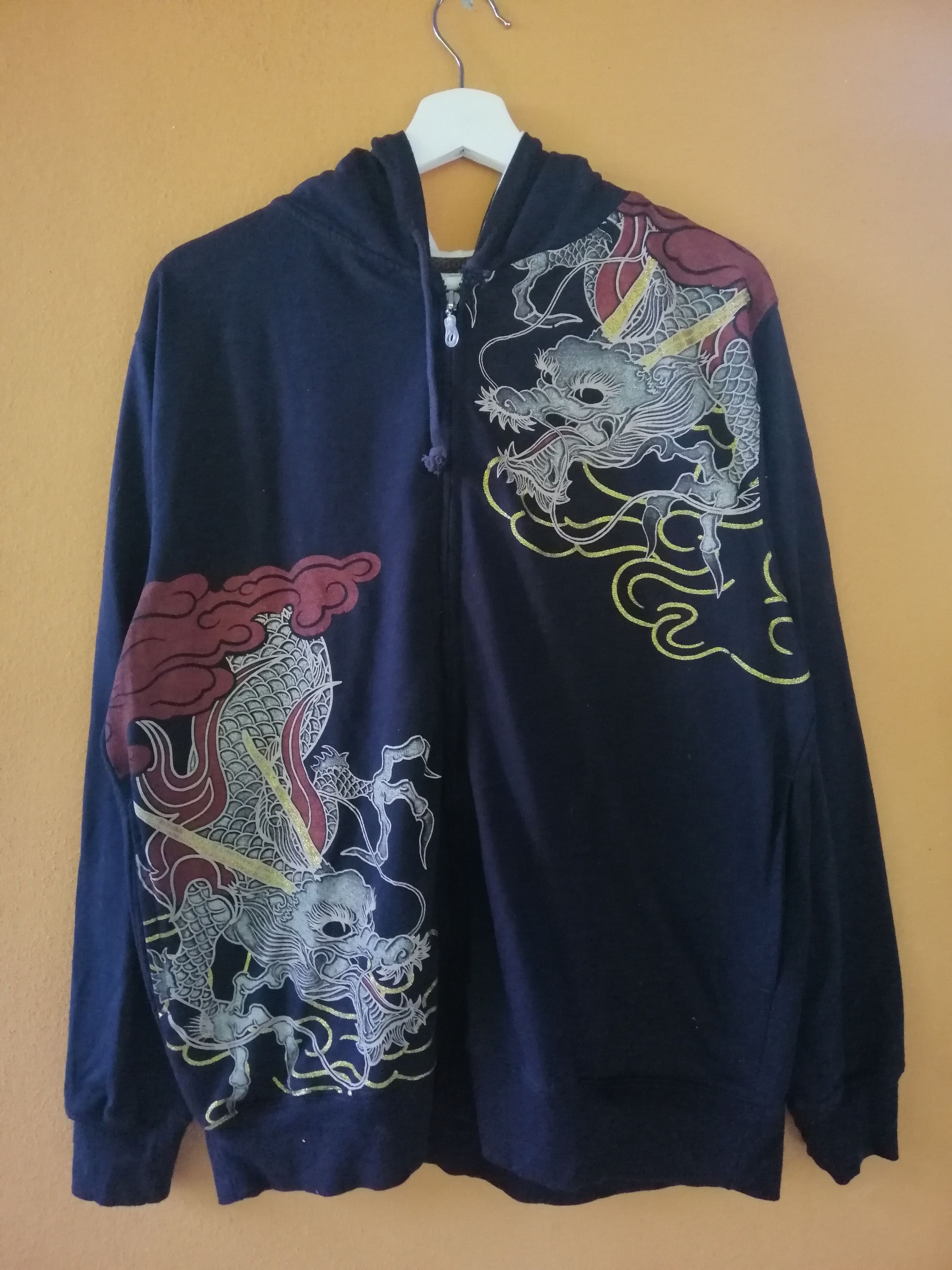 Japanese Brand Vintage Sukajan Big Logo Hoodie Long Sleeve Sweater Size US L / EU 52-54 / 3 - 2 Thumbnail