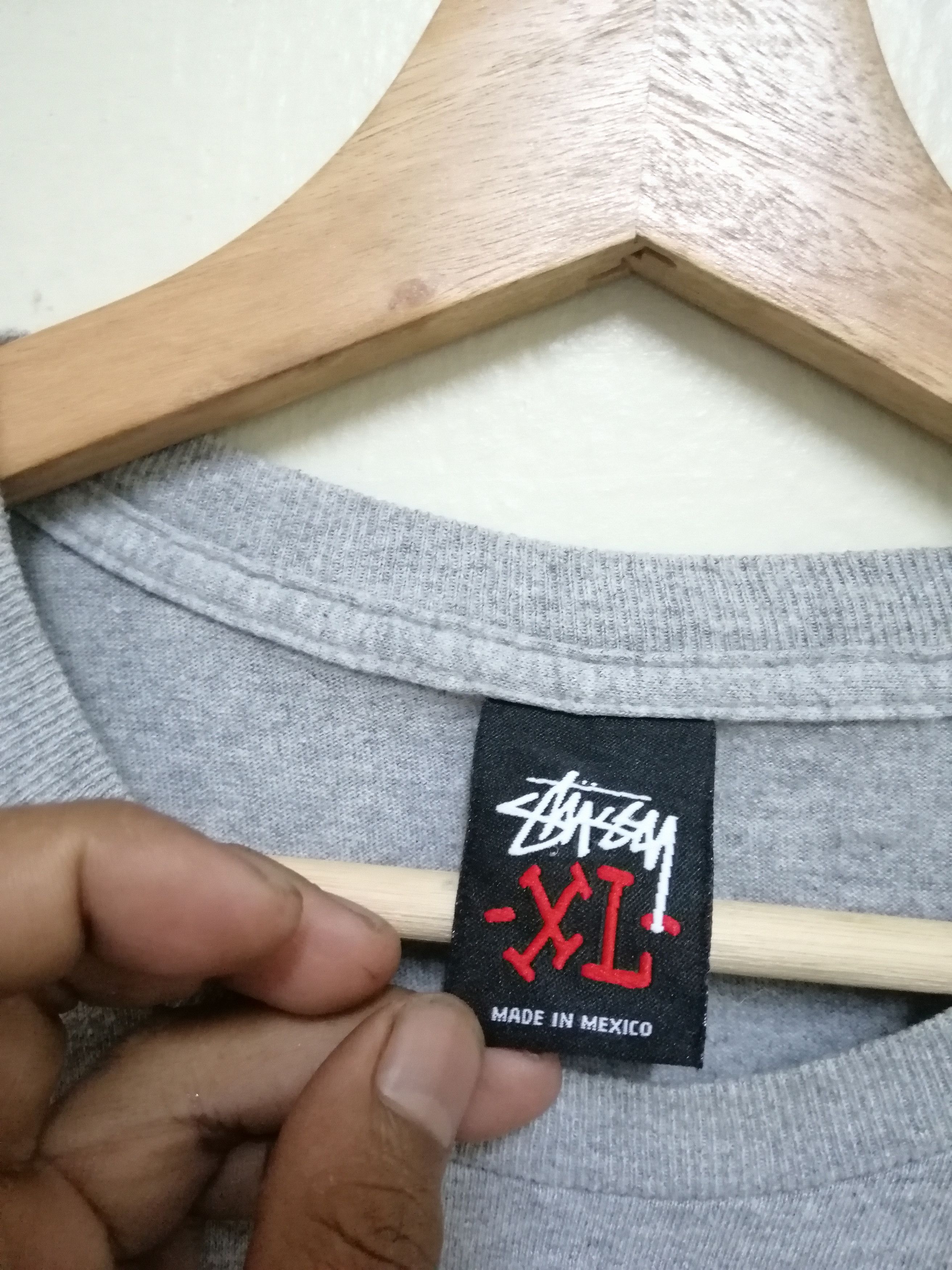 Stussy × Vintage Vintage Stussy Big Logo One World One Crew Tshirt Size US XL / EU 56 / 4 - 4 Thumbnail