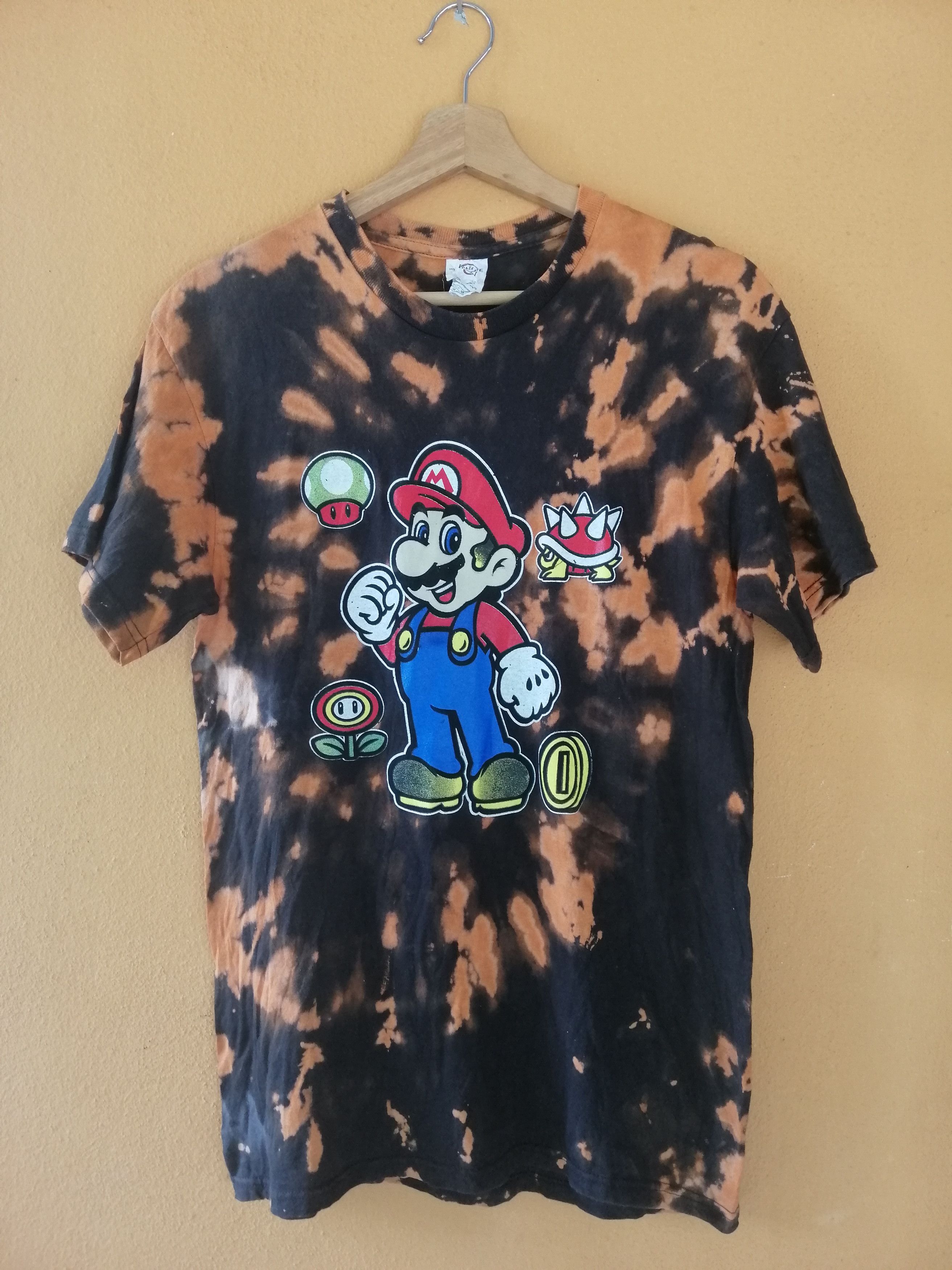 Cartoon Network × Nintendo × Vintage Vintage Super Mario Acid Wash Tie Dye Tshirt Size US M / EU 48-50 / 2 - 1 Thumbnail