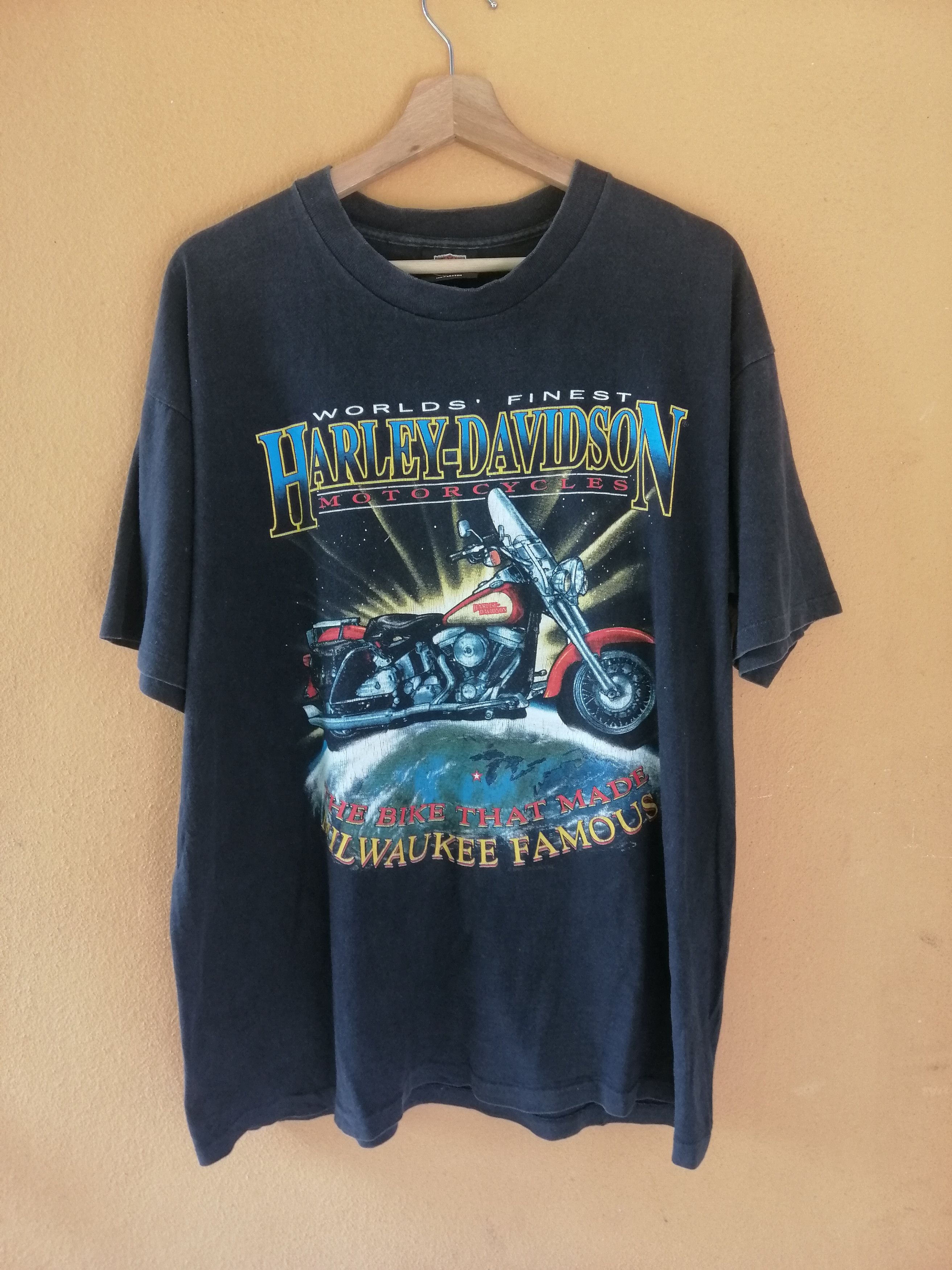 Harley Davidson × Vintage 1992 Vintage Harley Davidson World Finest T-Shirt Size US L / EU 52-54 / 3 - 1 Thumbnail