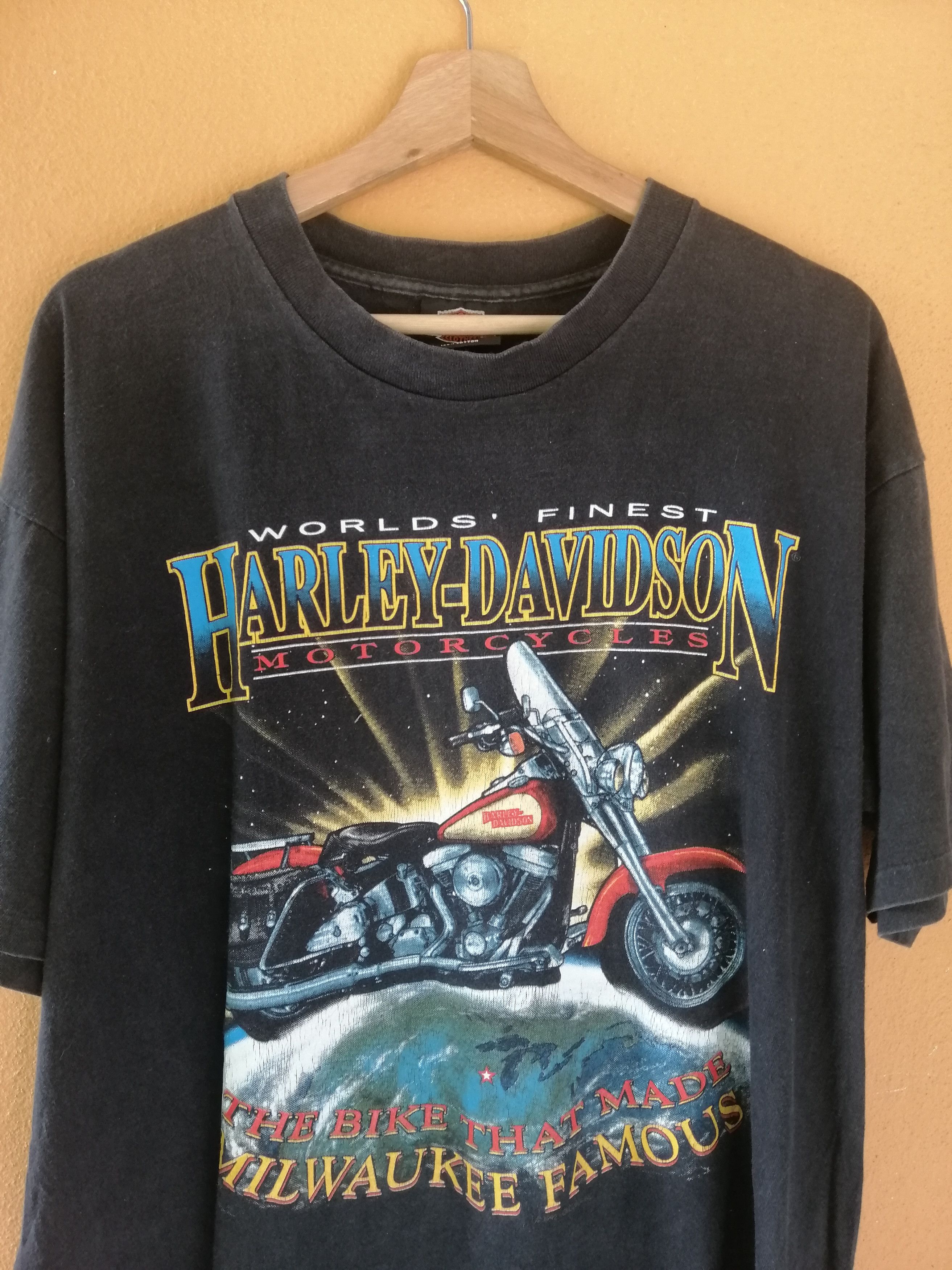 Harley Davidson × Vintage 1992 Vintage Harley Davidson World Finest T-Shirt Size US L / EU 52-54 / 3 - 2 Thumbnail