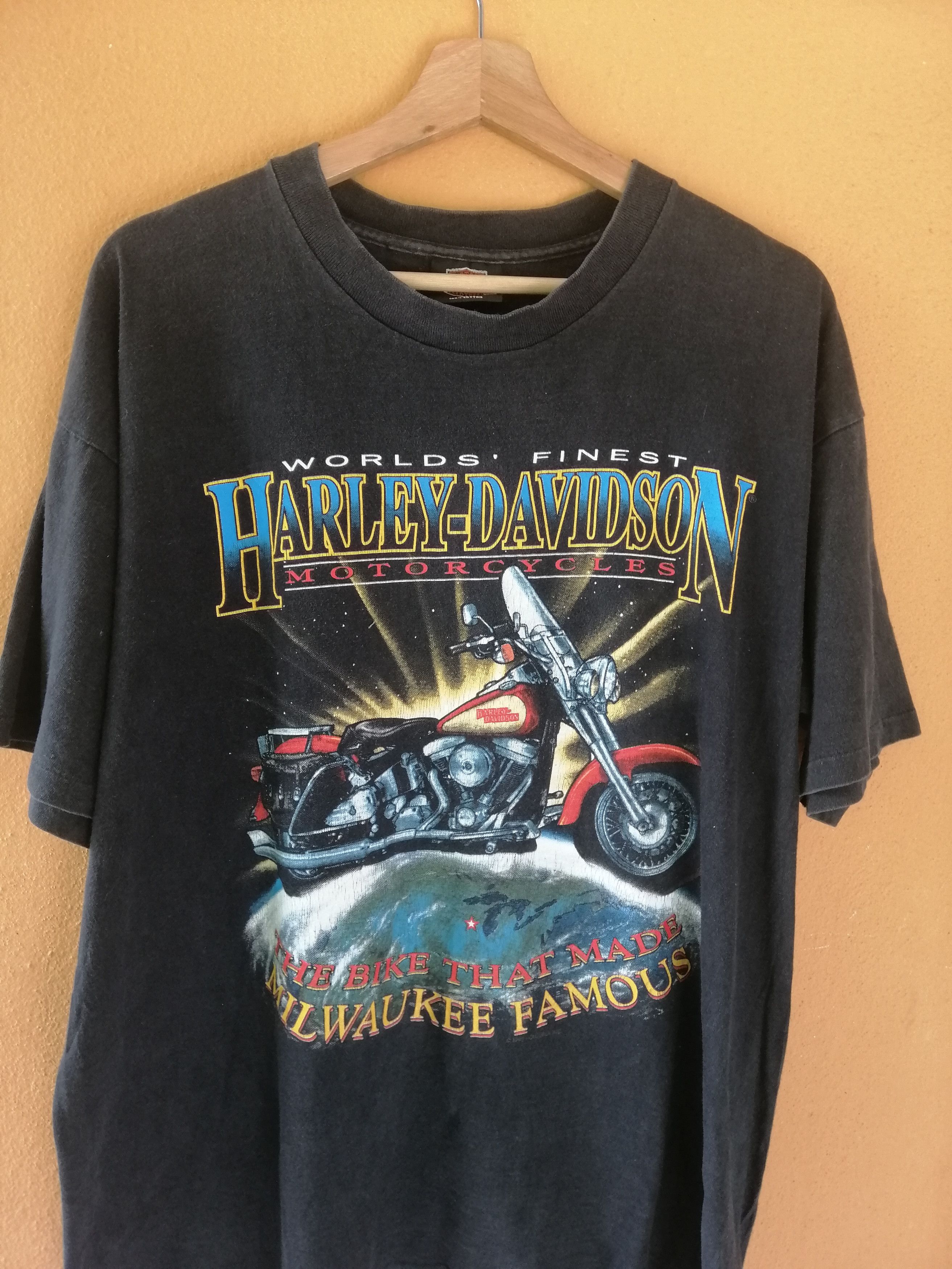 Harley Davidson × Vintage 1992 Vintage Harley Davidson World Finest T-Shirt Size US L / EU 52-54 / 3 - 6 Thumbnail