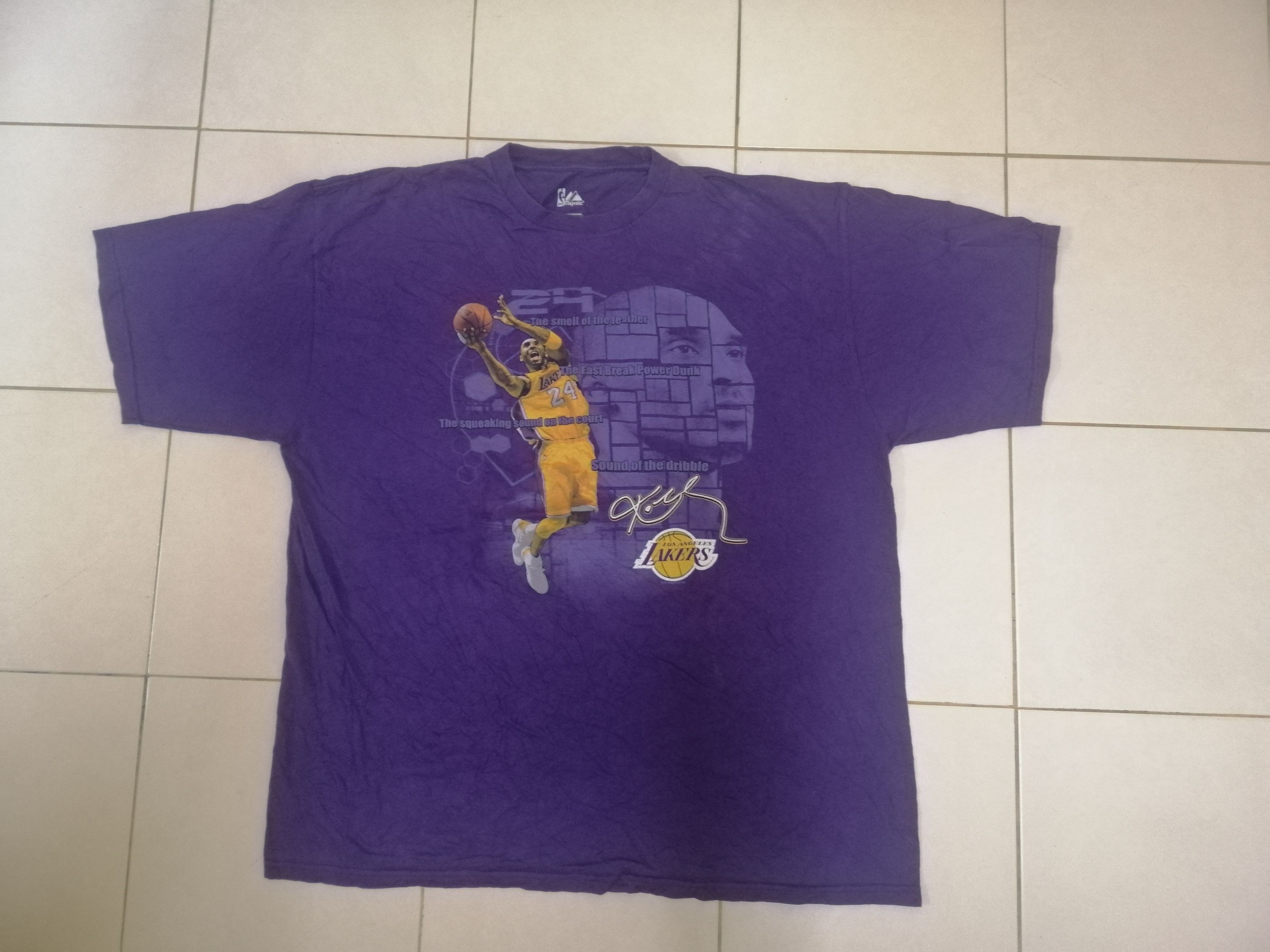 NBA Vintage Kobe Bryant With Signature Los Angeles LAKERS Size US XL / EU 56 / 4 - 2 Thumbnail