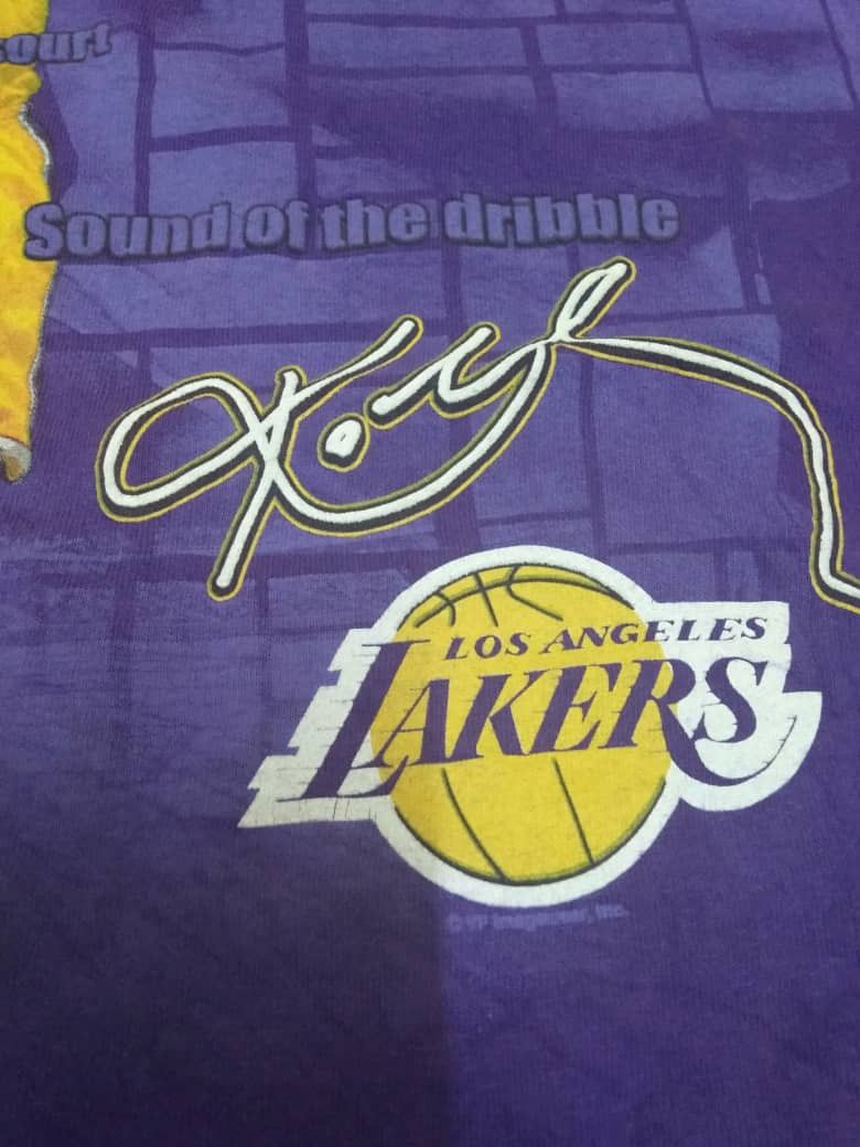 NBA Vintage Kobe Bryant With Signature Los Angeles LAKERS Size US XL / EU 56 / 4 - 3 Thumbnail