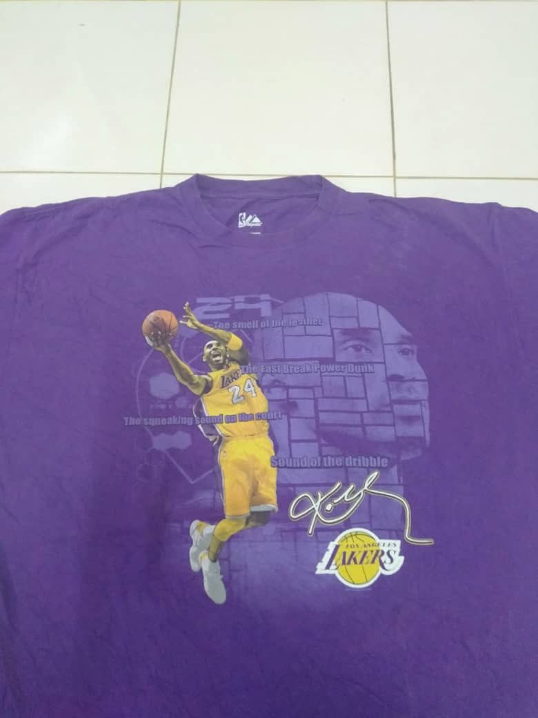 NBA Vintage Kobe Bryant With Signature Los Angeles LAKERS Size US XL / EU 56 / 4 - 1 Thumbnail