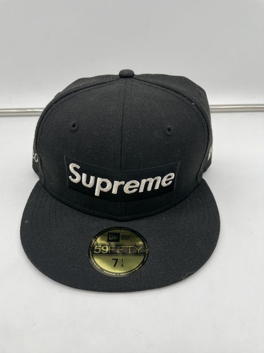 Supreme Supreme $1M Metallic Box Logo New Era Cap Black Sz 7 1/4