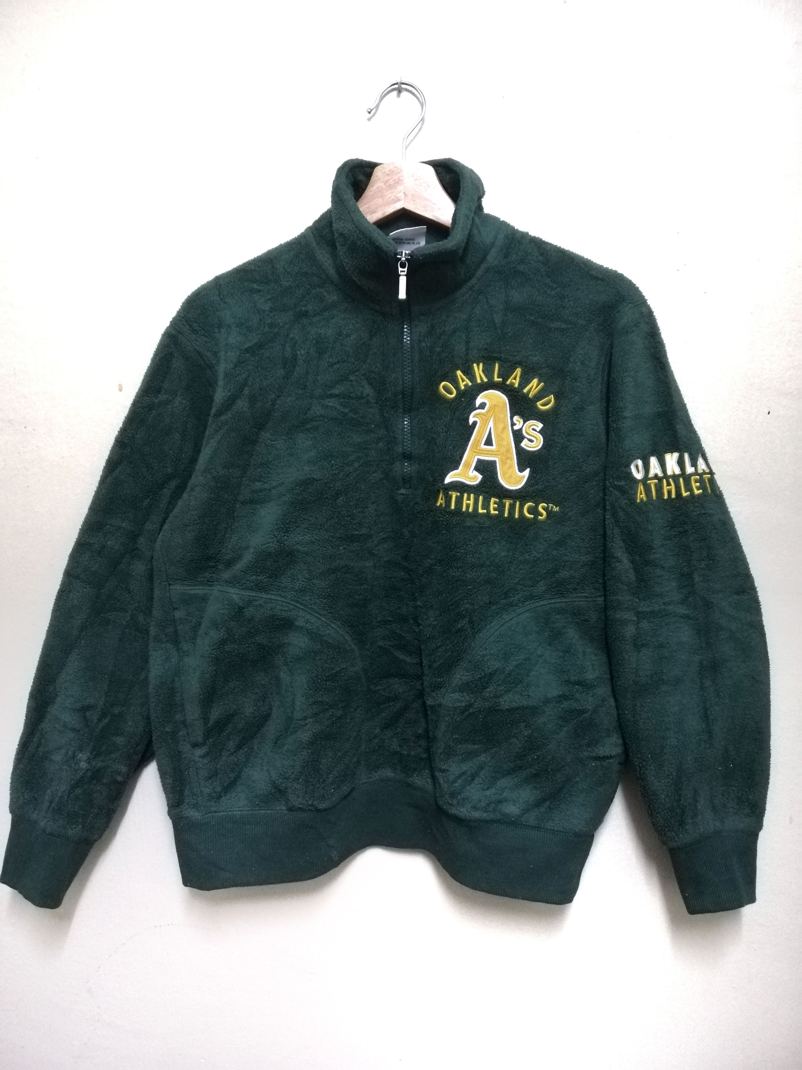 MLB Vintage Oakland Athletics Fleece Jacket B19 Size US M / EU 48-50 / 2 - 1 Thumbnail