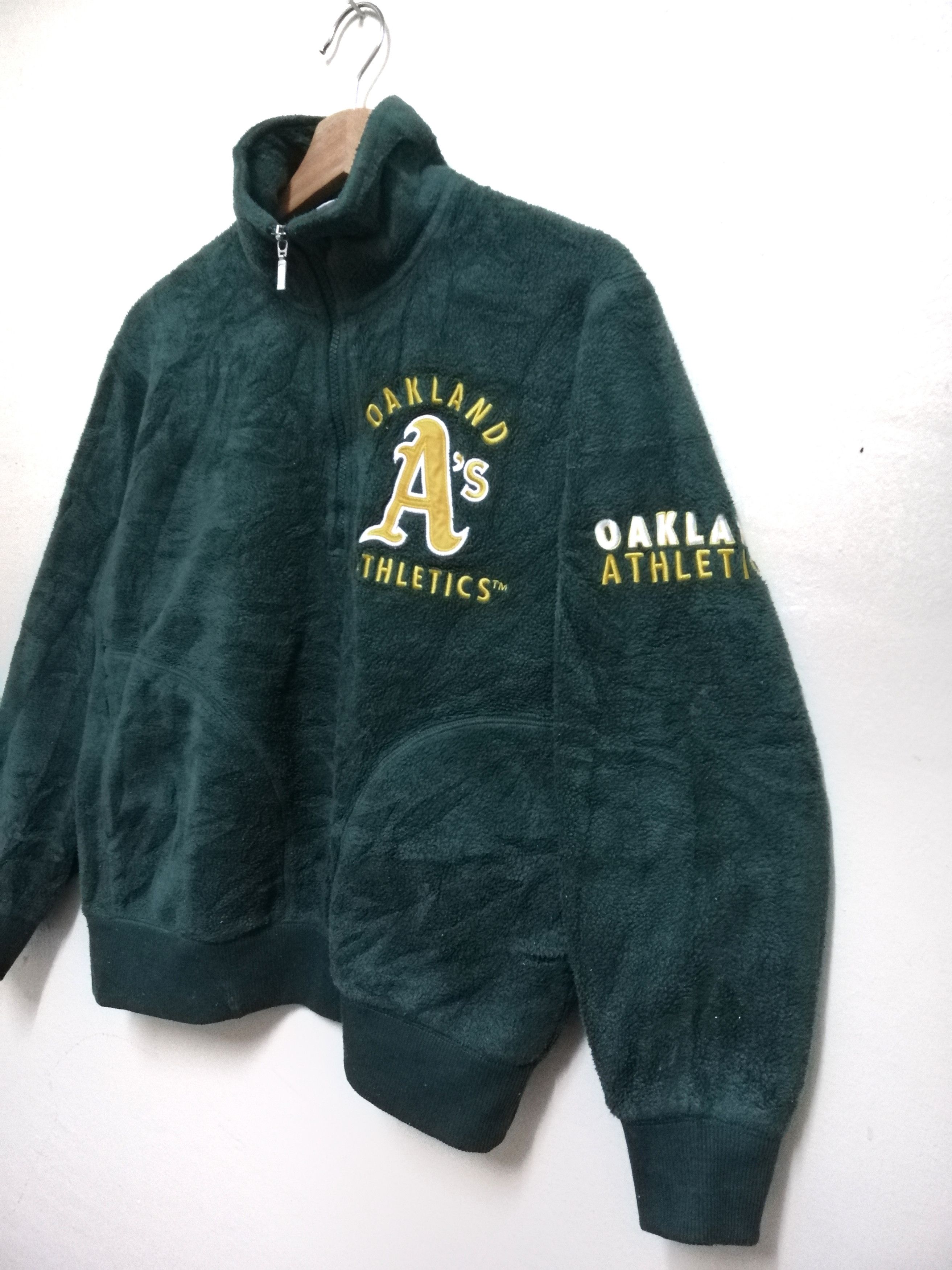 MLB Vintage Oakland Athletics Fleece Jacket B19 Size US M / EU 48-50 / 2 - 2 Thumbnail