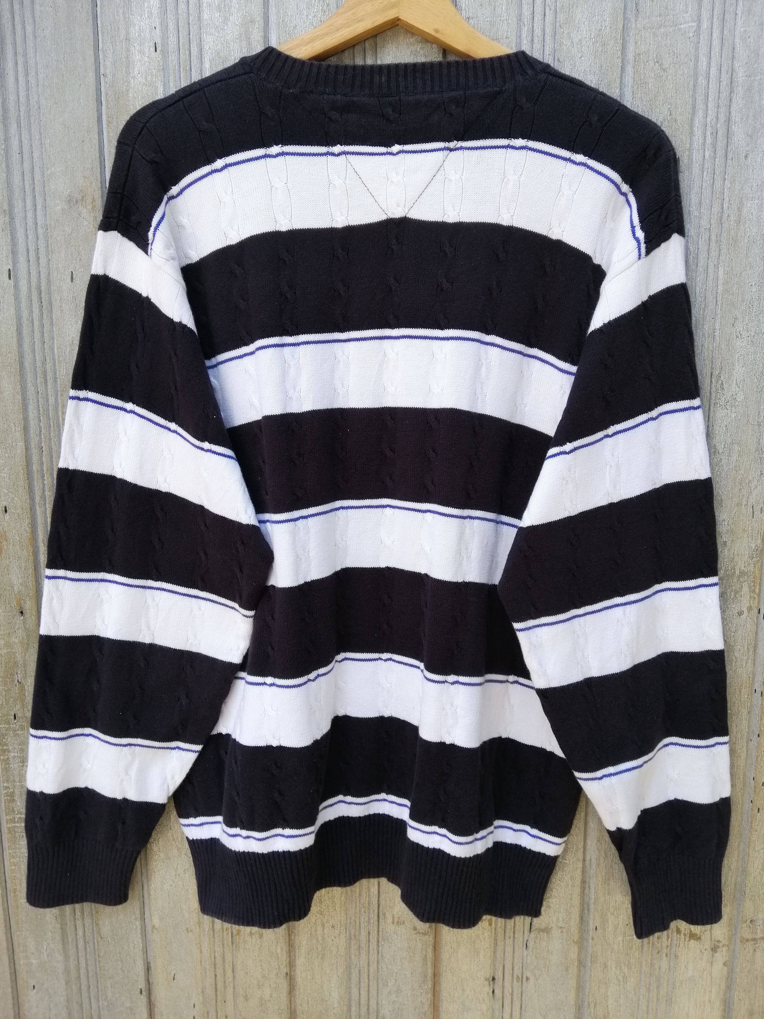Tommy Hilfiger VINTAGE TOMMY HILFIGER SWEATSHIRT STRIPES B18 Size US M / EU 48-50 / 2 - 2 Thumbnail