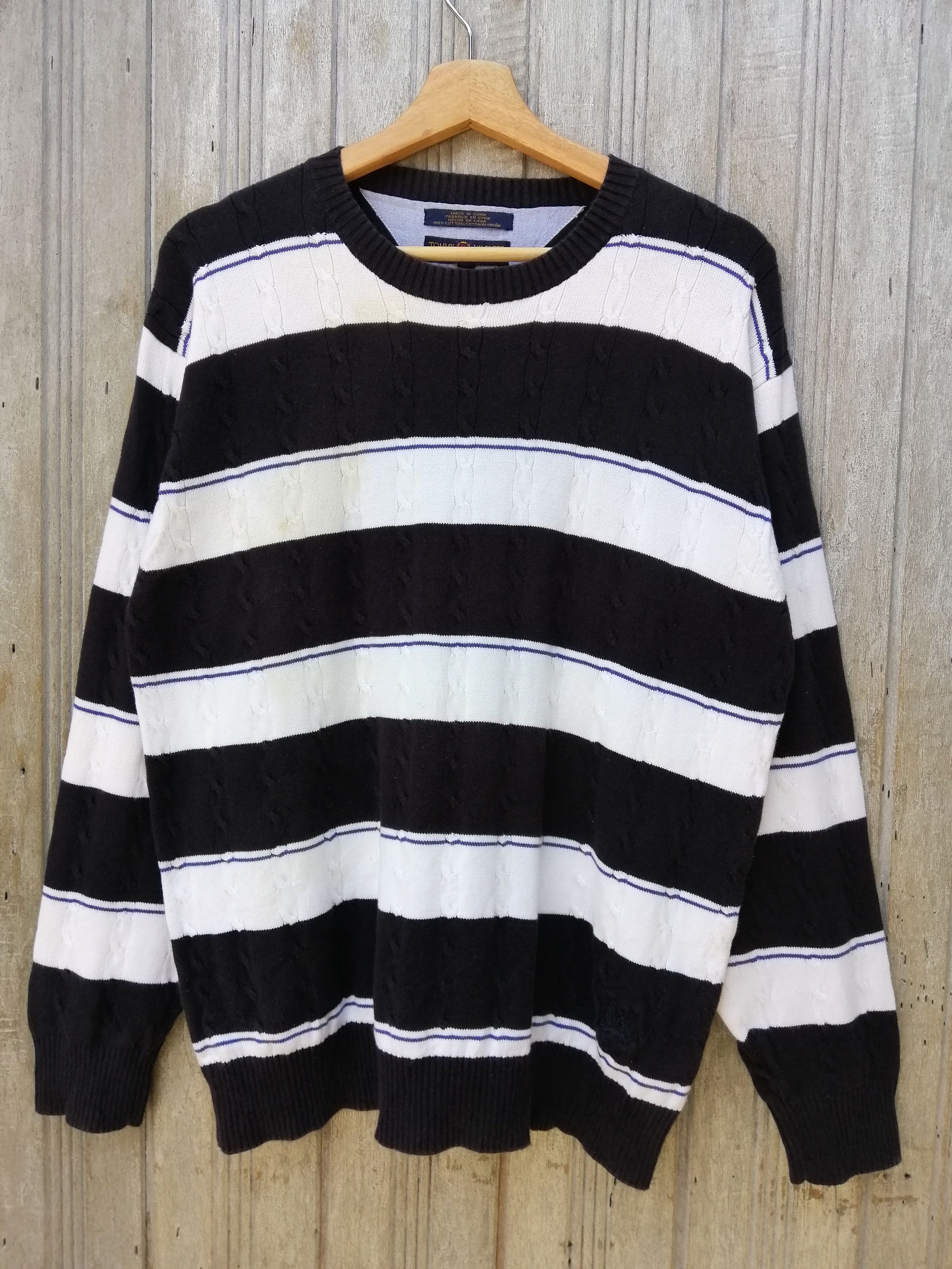 Tommy Hilfiger VINTAGE TOMMY HILFIGER SWEATSHIRT STRIPES B18 Size US M / EU 48-50 / 2 - 1 Thumbnail