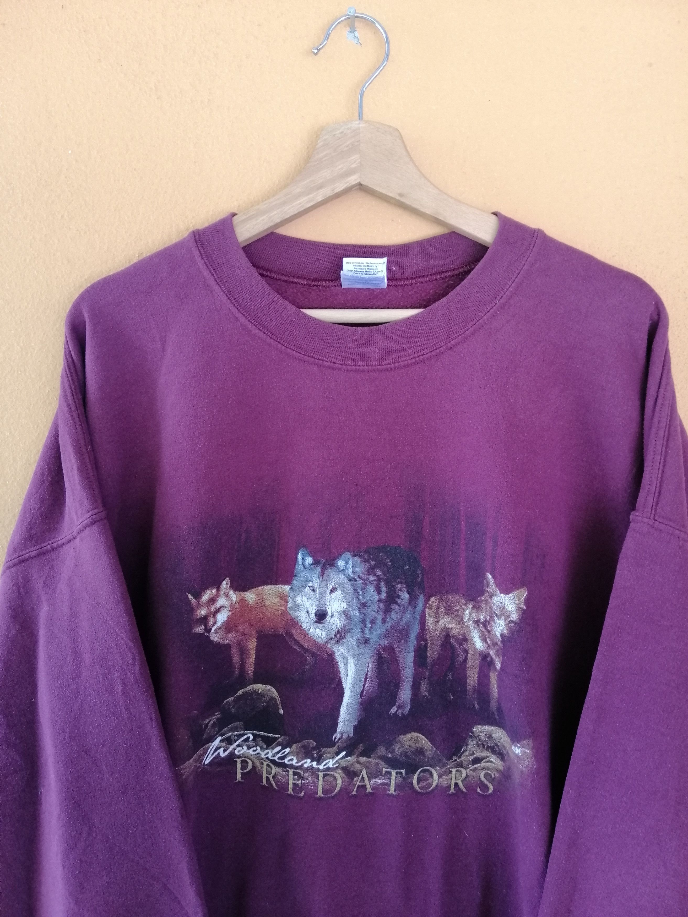 Vintage Vintage Woodland Predators Wolf Sweatshirt B25 Size US XL / EU 56 / 4 - 5 Thumbnail