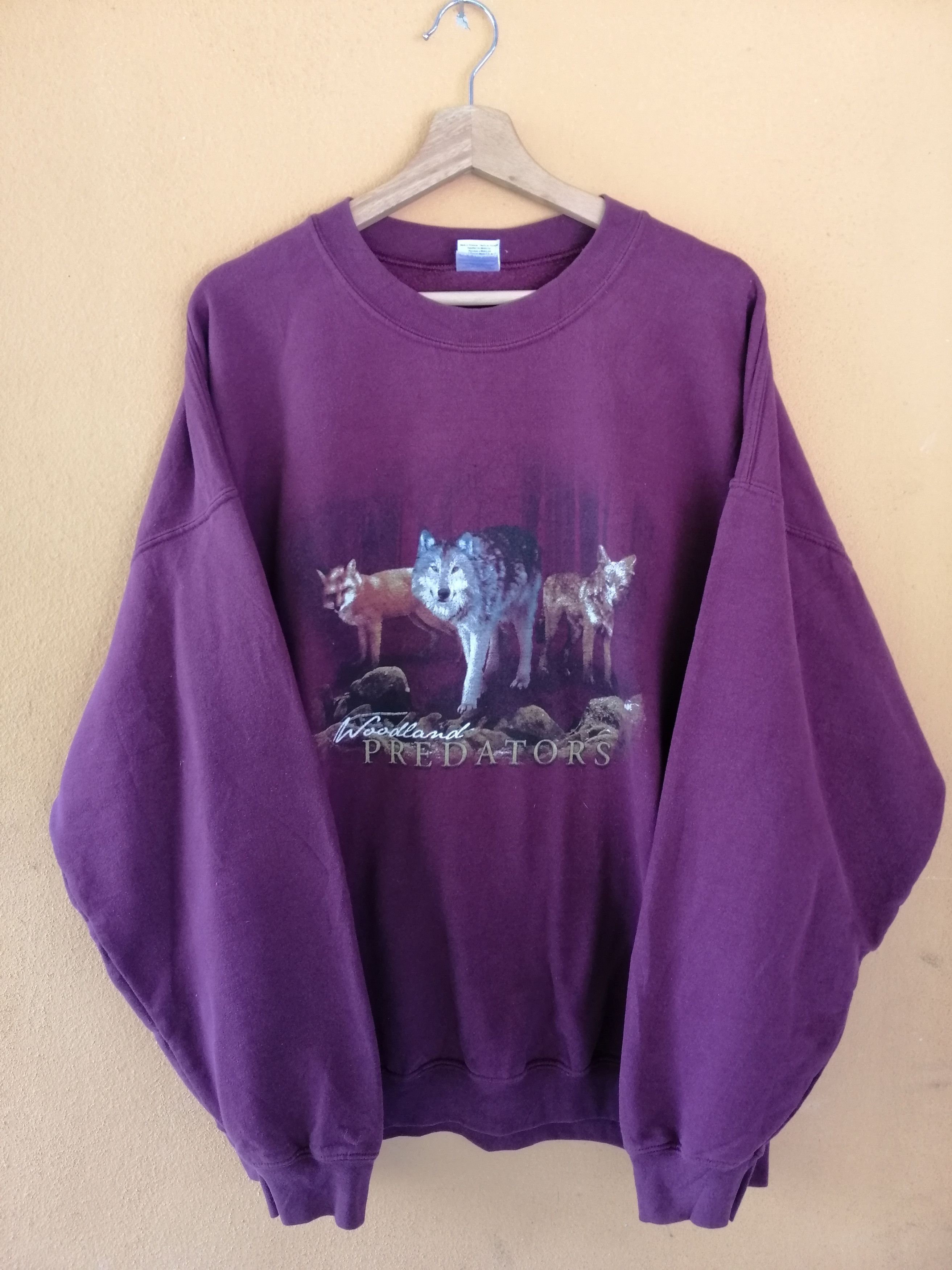 Vintage Vintage Woodland Predators Wolf Sweatshirt B25 Size US XL / EU 56 / 4 - 1 Thumbnail