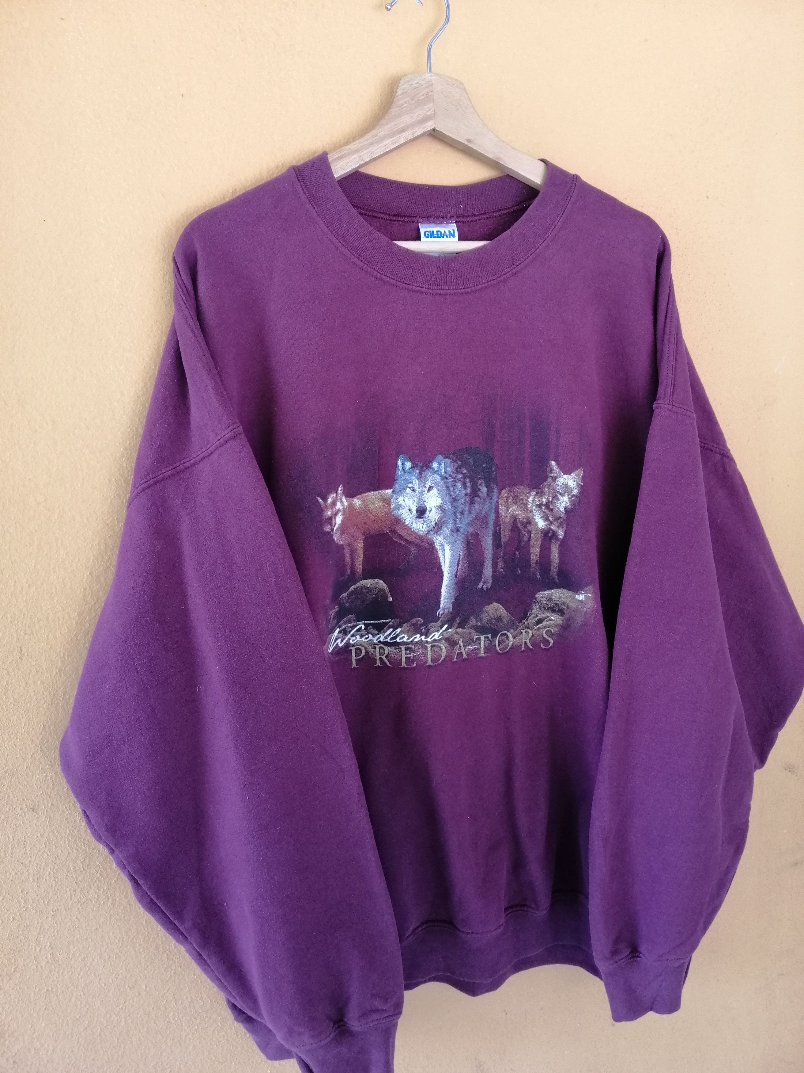 Vintage Vintage Woodland Predators Wolf Sweatshirt B25 Size US XL / EU 56 / 4 - 3 Thumbnail