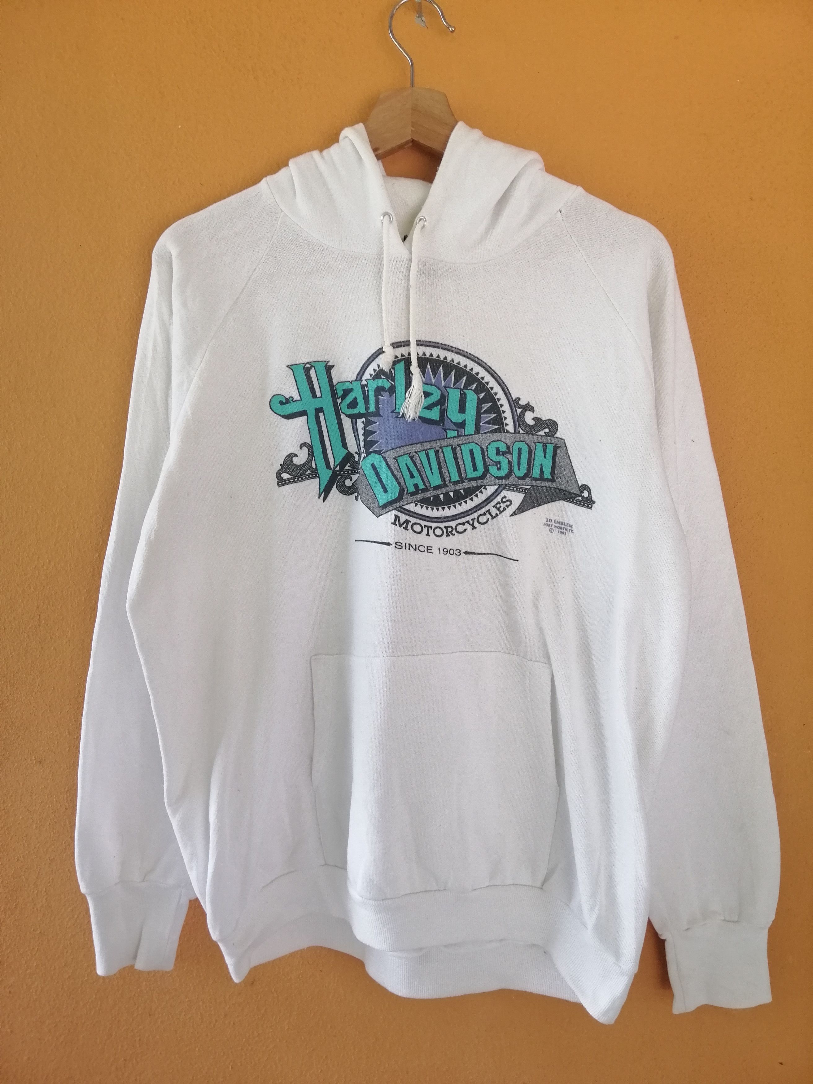 Harley Davidson 1991 Harley Davidson 3-D emblem Hoodie Sweatshirt B5 Size US M / EU 48-50 / 2 - 1 Thumbnail