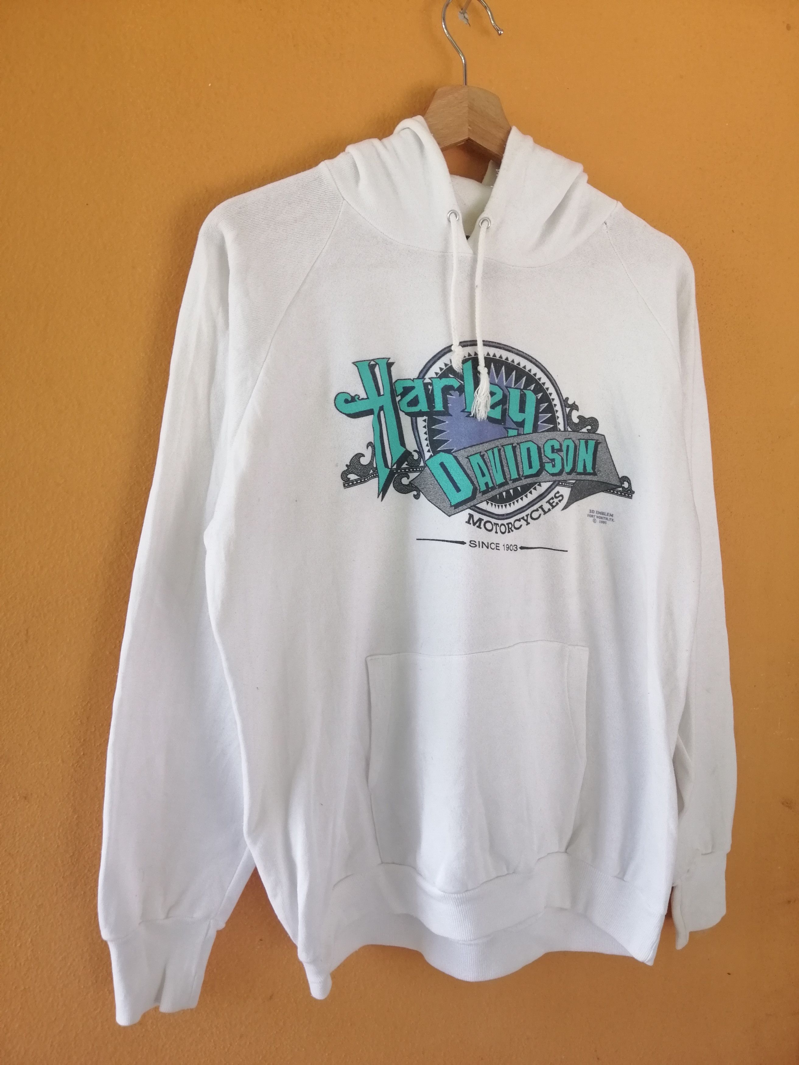 Harley Davidson 1991 Harley Davidson 3-D emblem Hoodie Sweatshirt B5 Size US M / EU 48-50 / 2 - 4 Thumbnail
