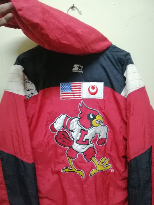 Vintage Louisville Cardinals Sweatshirt Mens XL Red Starter Fleece