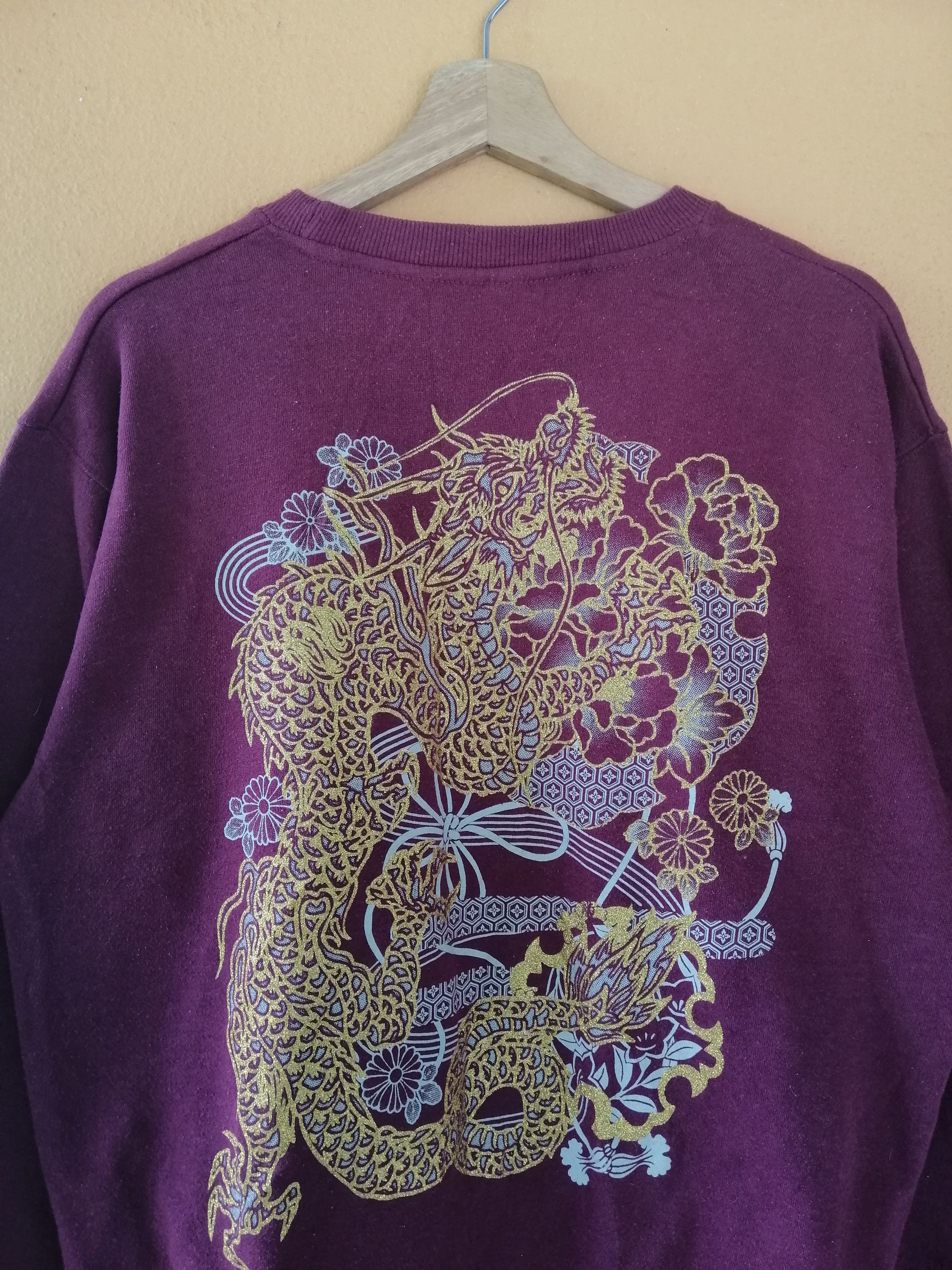 Japanese Brand Vintage Dragon Gold SUKAJAN sweatshirt B19 Size US M / EU 48-50 / 2 - 5 Thumbnail