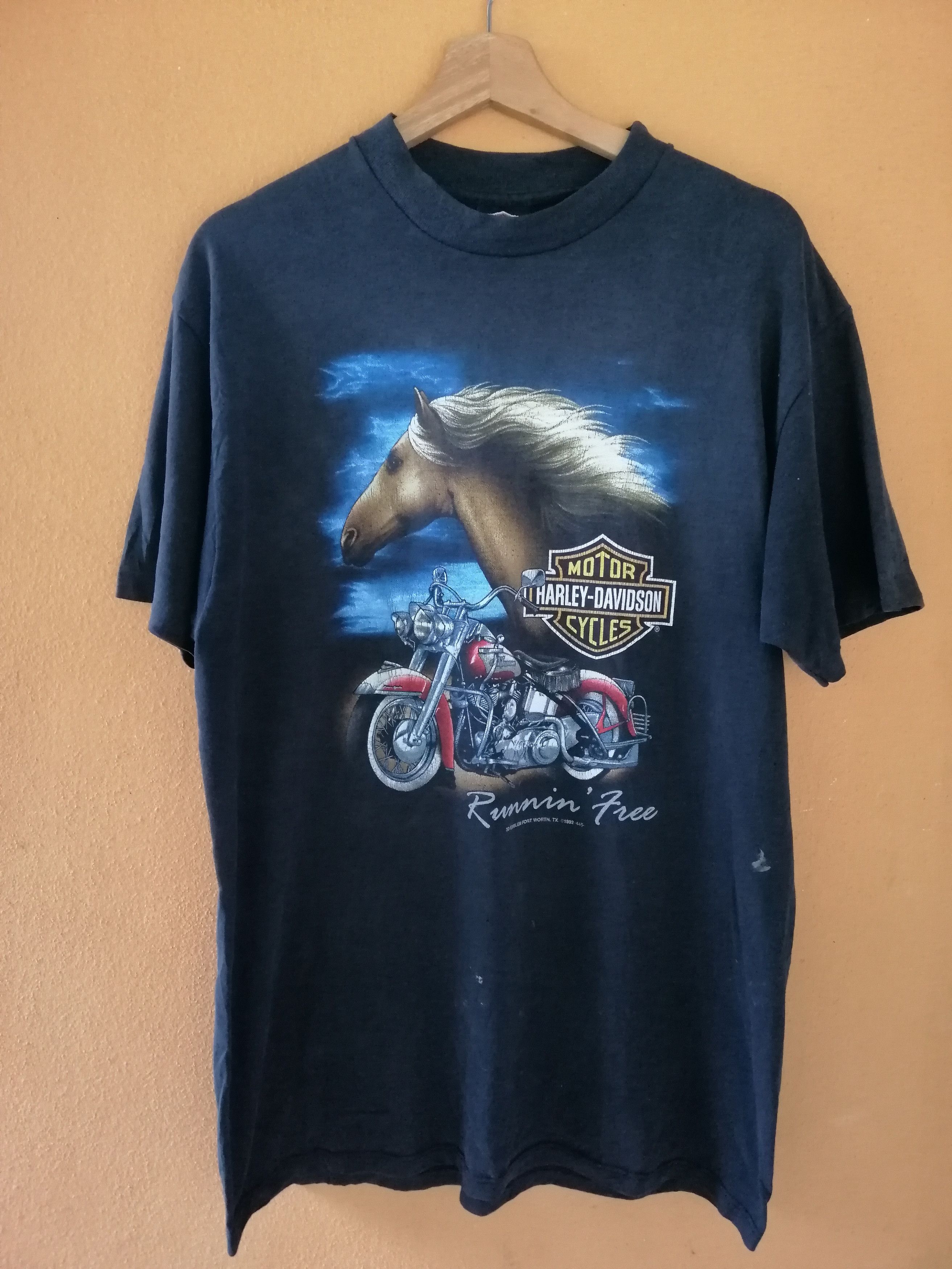 Harley Davidson Vintage 1992 Harley Davidson 3D Emblem Horse Shirt Size US L / EU 52-54 / 3 - 1 Thumbnail
