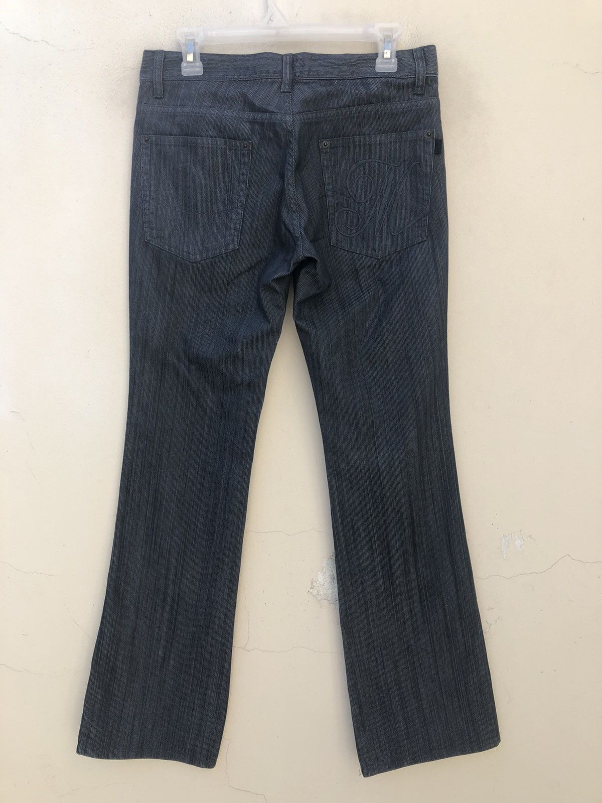 Morgan Homme Morgan Homme Japan Used Look Striped Flare Pant Size US 30 / EU 46 - 10 Thumbnail