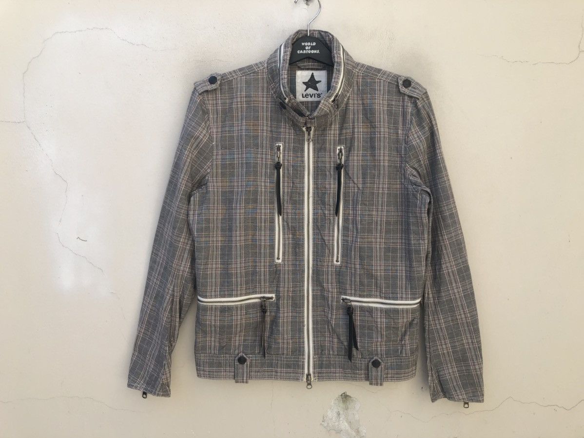 Levi's Vintage 2002 Levi’s Star Checks Moto Jacket Zipper Size US M / EU 48-50 / 2 - 3 Thumbnail