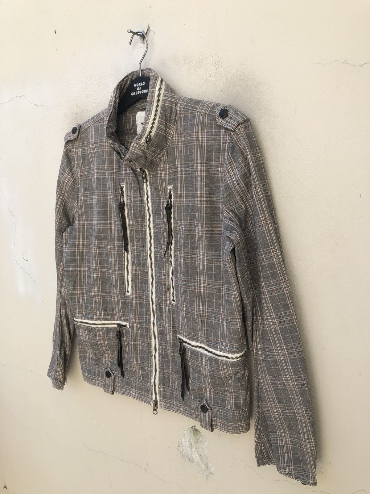 Levi's Vintage 2002 Levi’s Star Checks Moto Jacket Zipper Size US M / EU 48-50 / 2 - 4 Thumbnail