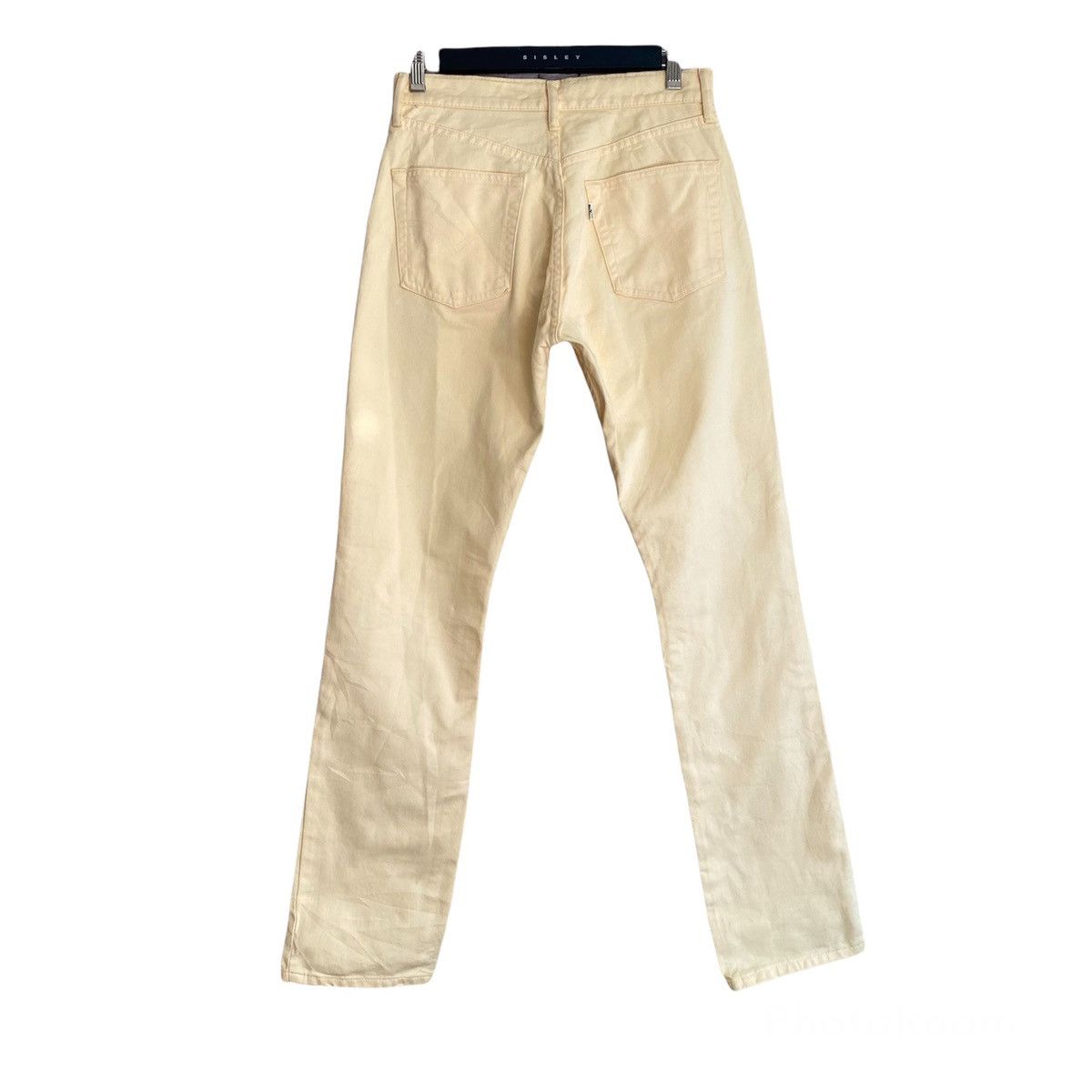 Levi's Vintage Levis 554 Jeans Straight Soft Yellow 29x32 Size US 29 - 2 Thumbnail