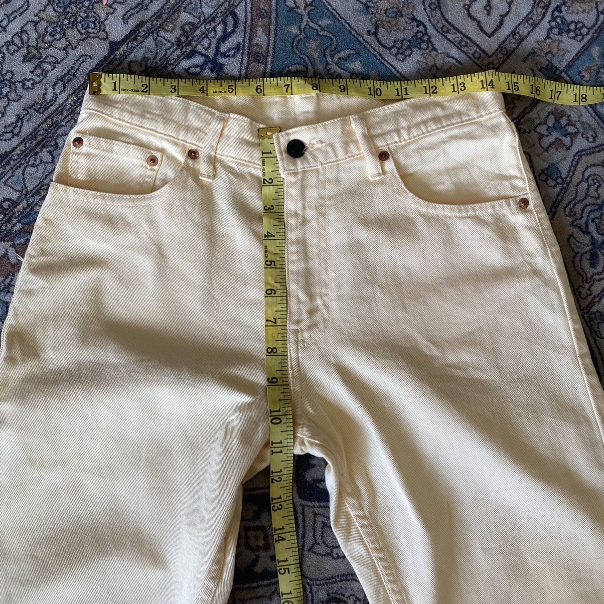 Levi's Vintage Levis 554 Jeans Straight Soft Yellow 29x32 Size US 29 - 16 Thumbnail