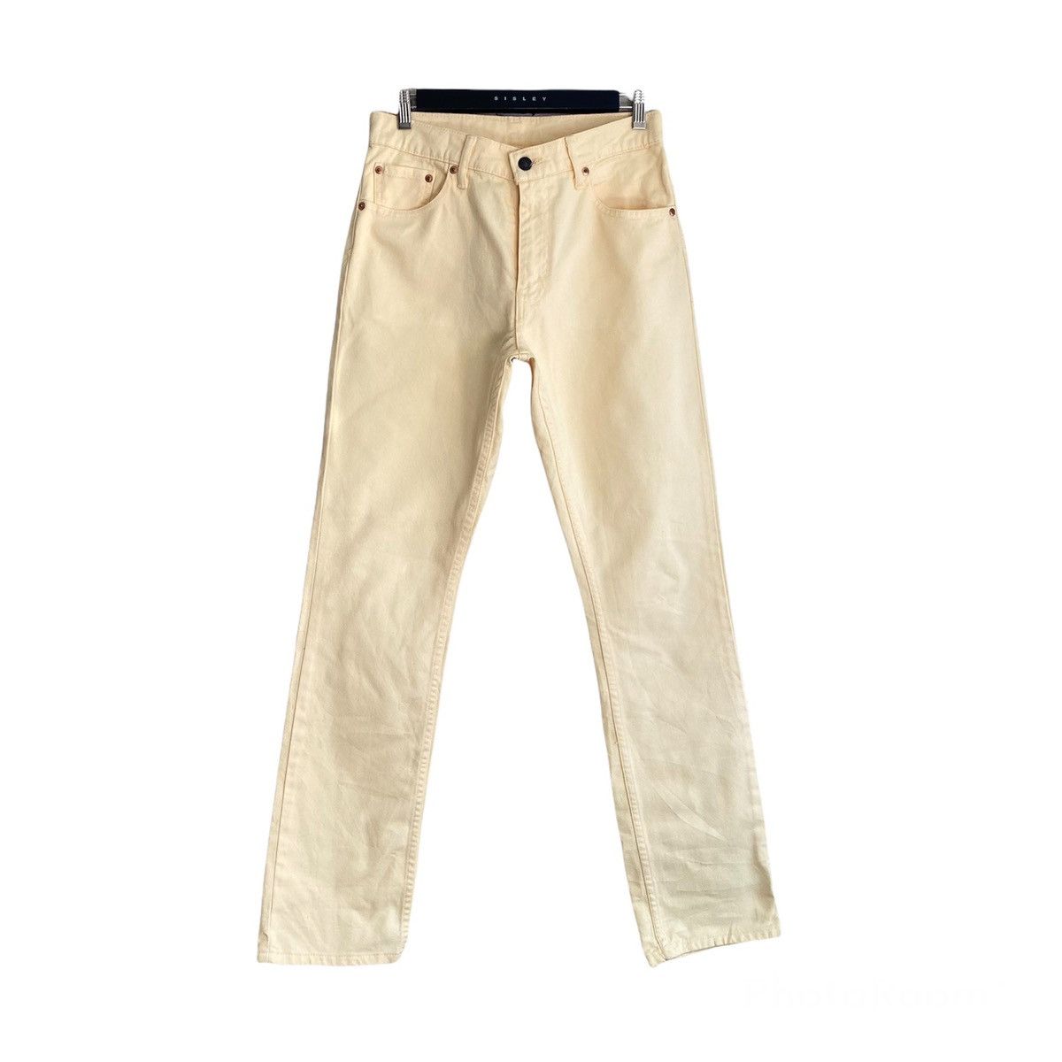 Levi's Vintage Levis 554 Jeans Straight Soft Yellow 29x32 Size US 29 - 1 Thumbnail