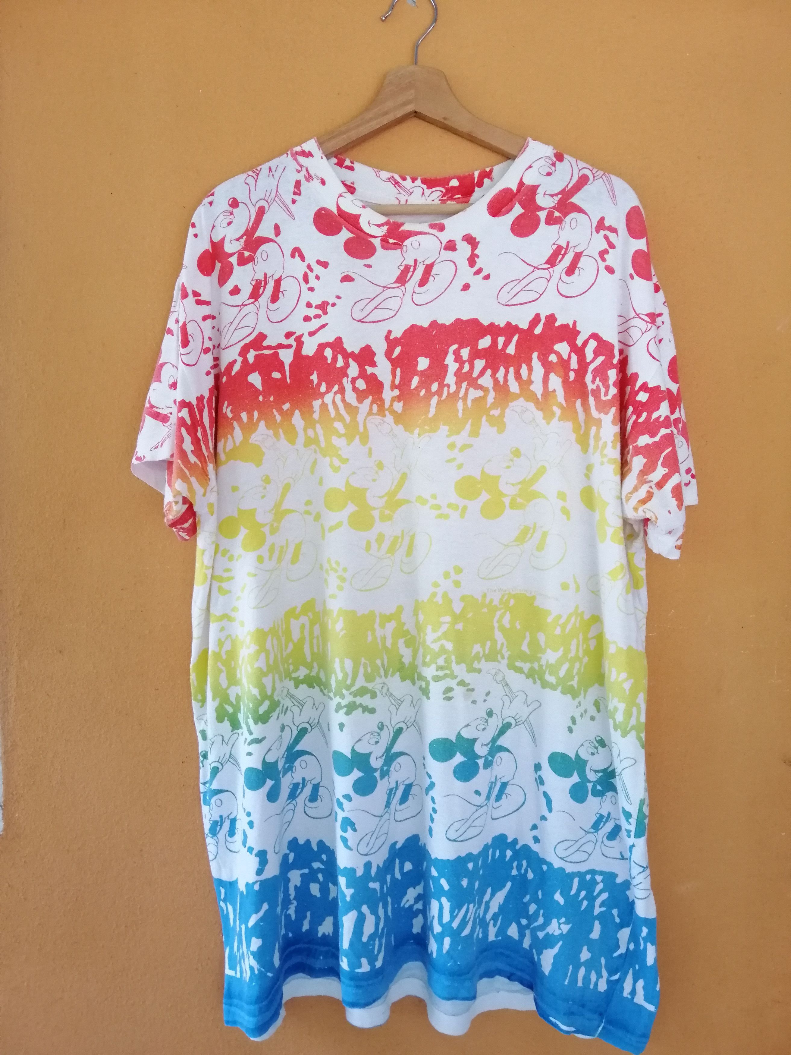 Disney × Mickey Inc × Mickey Unlimited Vintage Mickey Mouse Tie Dye Fullprint Graphic Big Size XL Size US XL / EU 56 / 4 - 1 Thumbnail