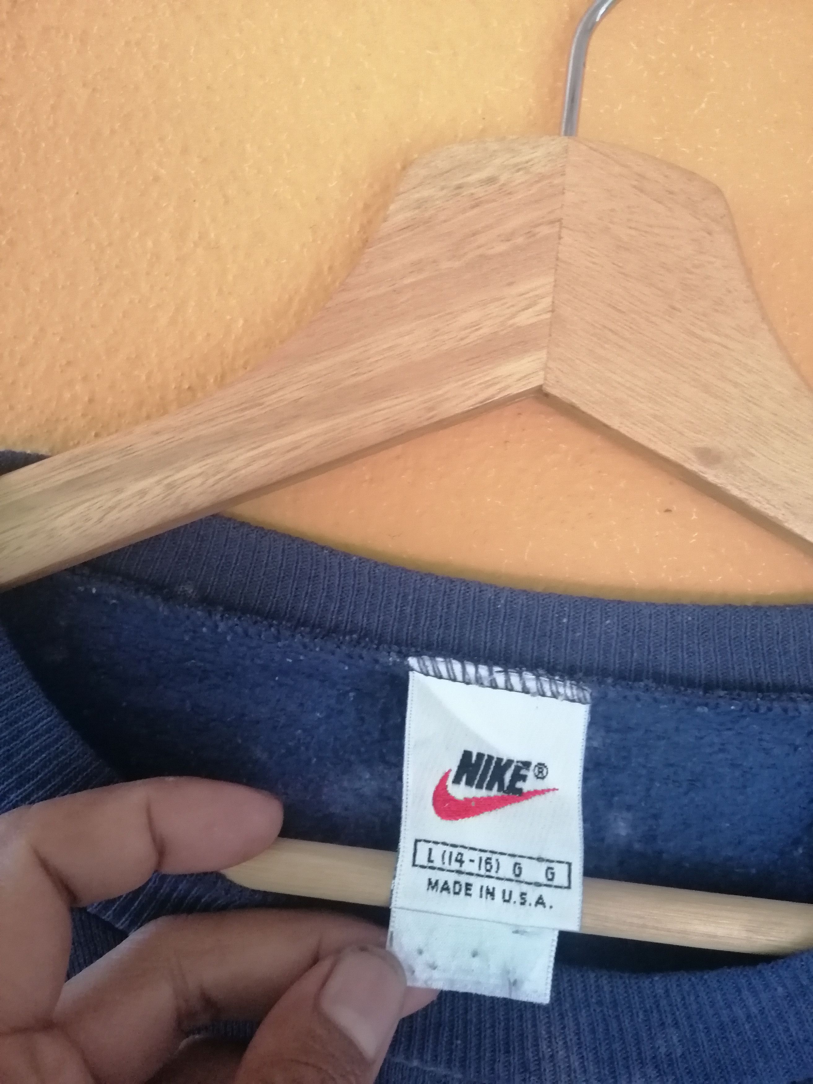 Nike × Vintage VINTAGE 90s NIKE FADED ACID WASH SWEATSHIRT MADE IN USA B13 Size US M / EU 48-50 / 2 - 5 Thumbnail