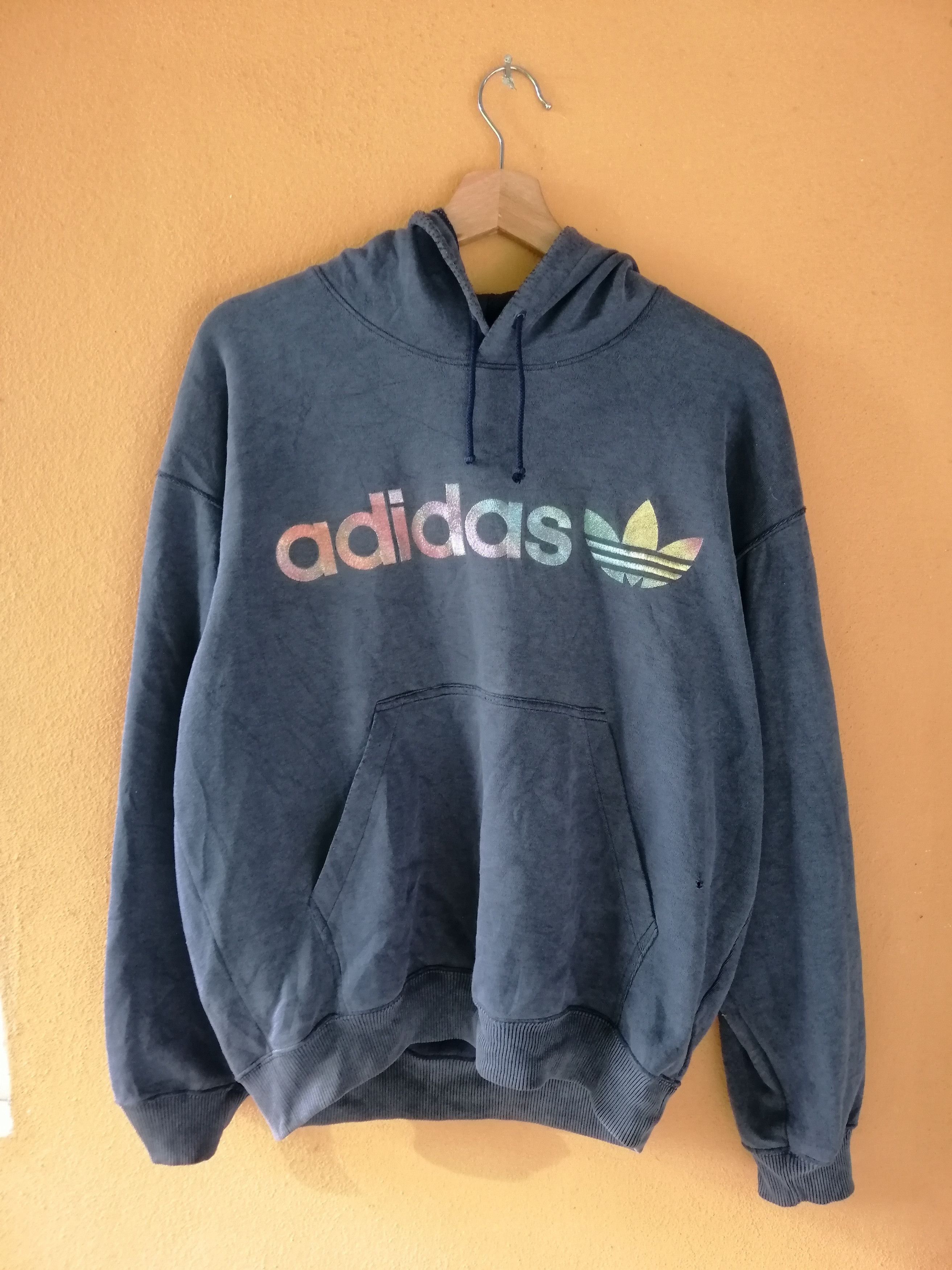 Adidas × Japanese Brand × Vintage Vintage Adidas hoodie multicolour embroidery big logo B9 Size US M / EU 48-50 / 2 - 1 Thumbnail