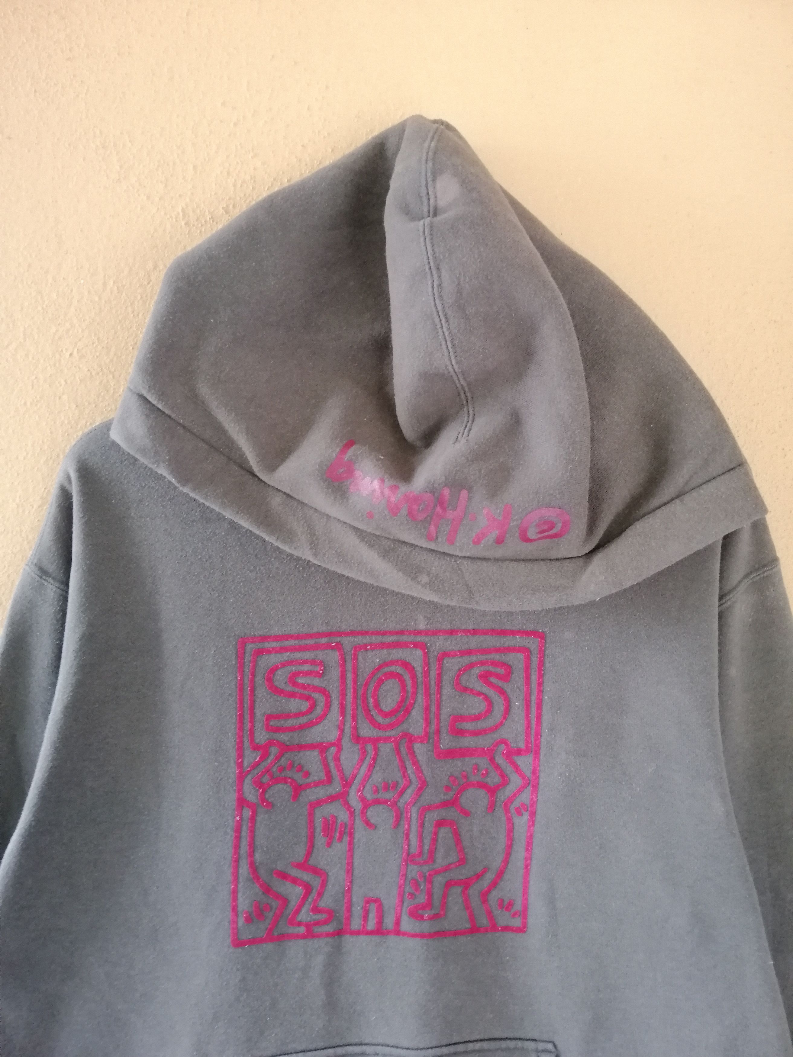 Keith Haring Vintage Keith Haring SOS Pop Art Hoodie Sweatshirt B2 Size US XL / EU 56 / 4 - 8 Thumbnail