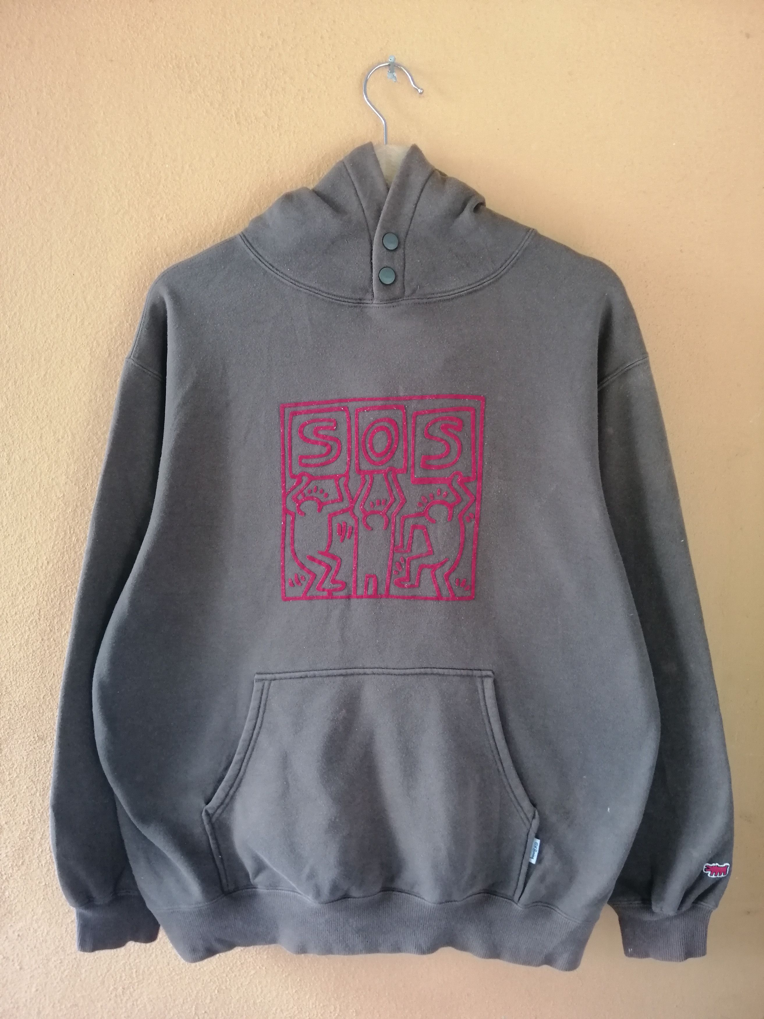 Keith Haring Vintage Keith Haring SOS Pop Art Hoodie Sweatshirt B2 Size US XL / EU 56 / 4 - 3 Thumbnail
