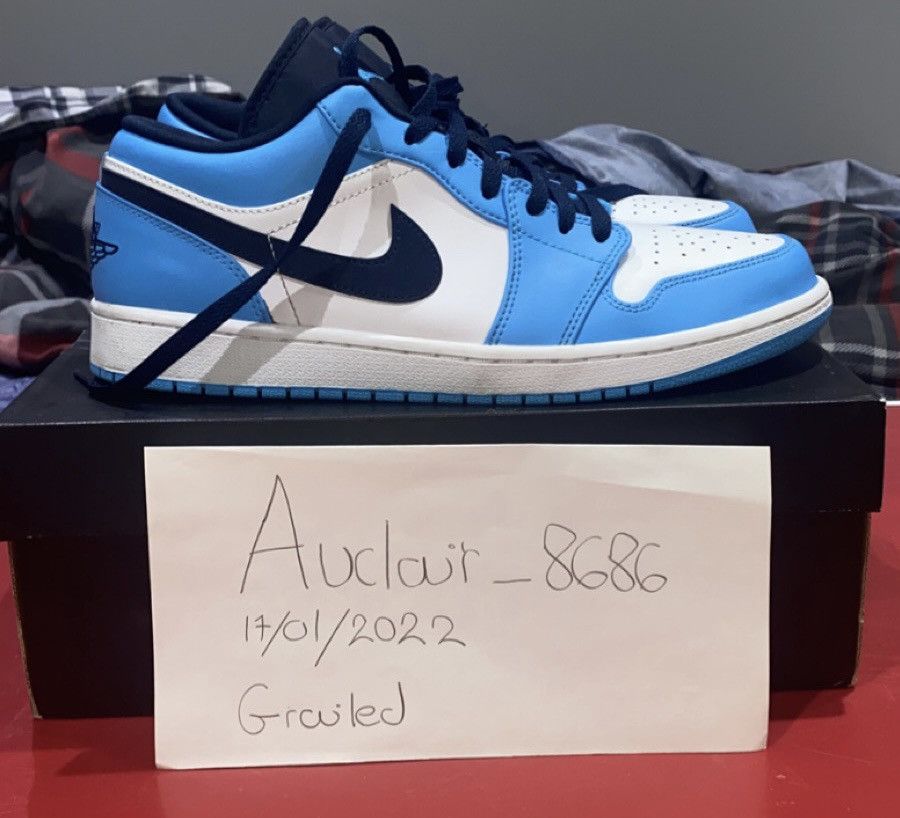 Jordan Brand Size 10 - Jordan 1 Low UNC 2021 University Blue/White Size US 10 / EU 43 - 6 Thumbnail