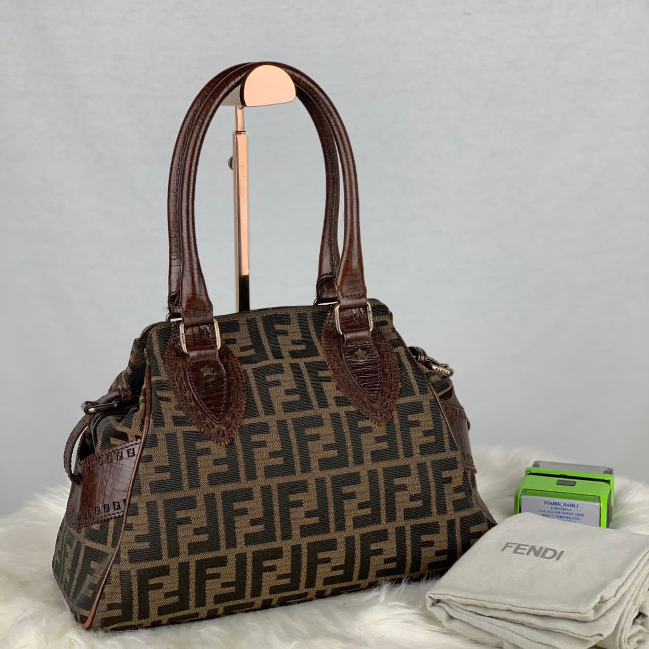 Fendi Authentic FENDI Zucca Du Jour Handbag Size ONE SIZE - 1 Preview