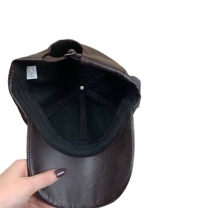 Other Jamont Brown Faux Leather Ball Cap Hat Grailed