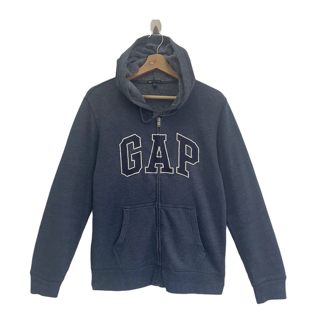 Gap × Japanese Brand Vintage GAP Embroidery Fullzip Hoodie Size M Size US M / EU 48-50 / 2 - 1 Thumbnail