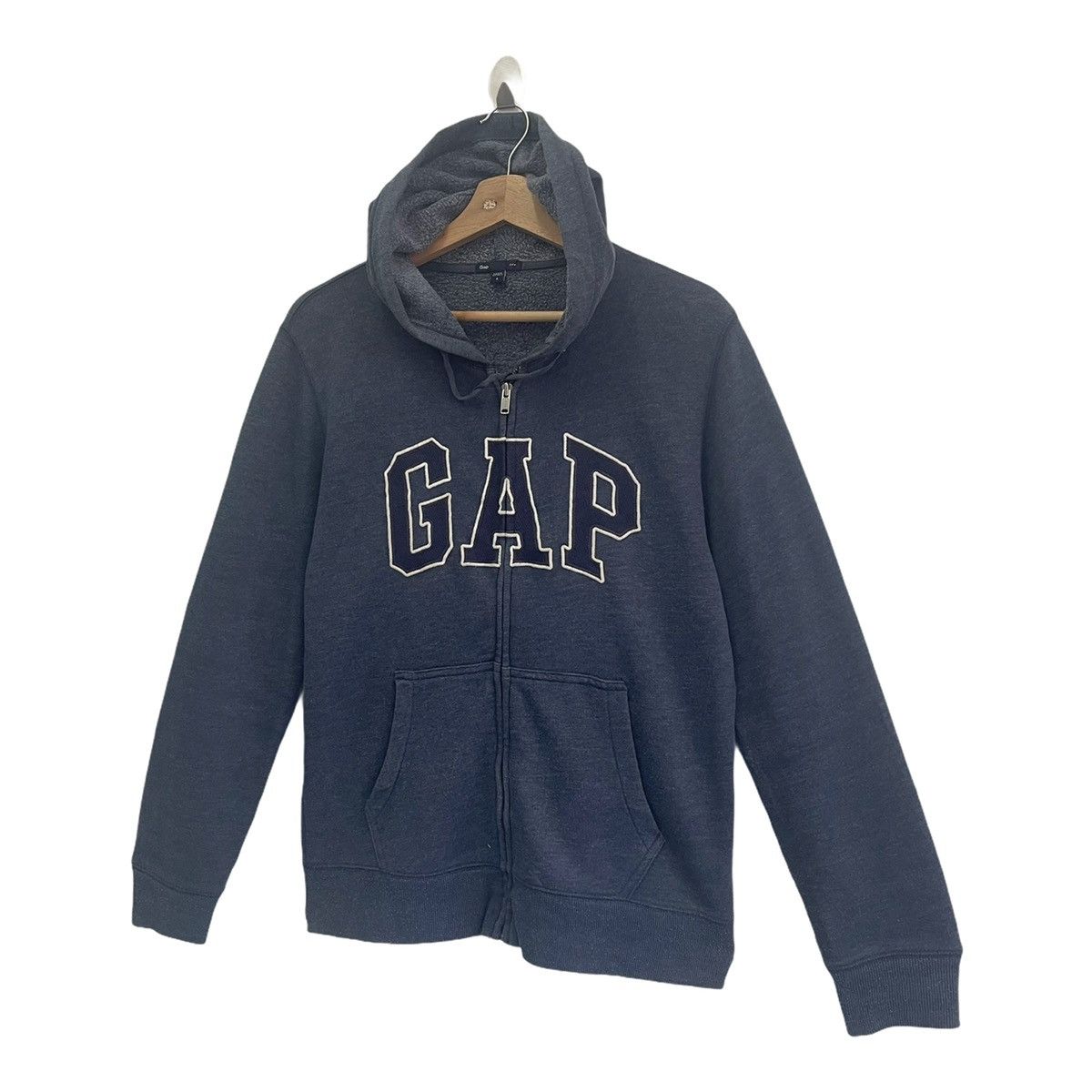 Gap × Japanese Brand Vintage GAP Embroidery Fullzip Hoodie Size M Size US M / EU 48-50 / 2 - 3 Thumbnail