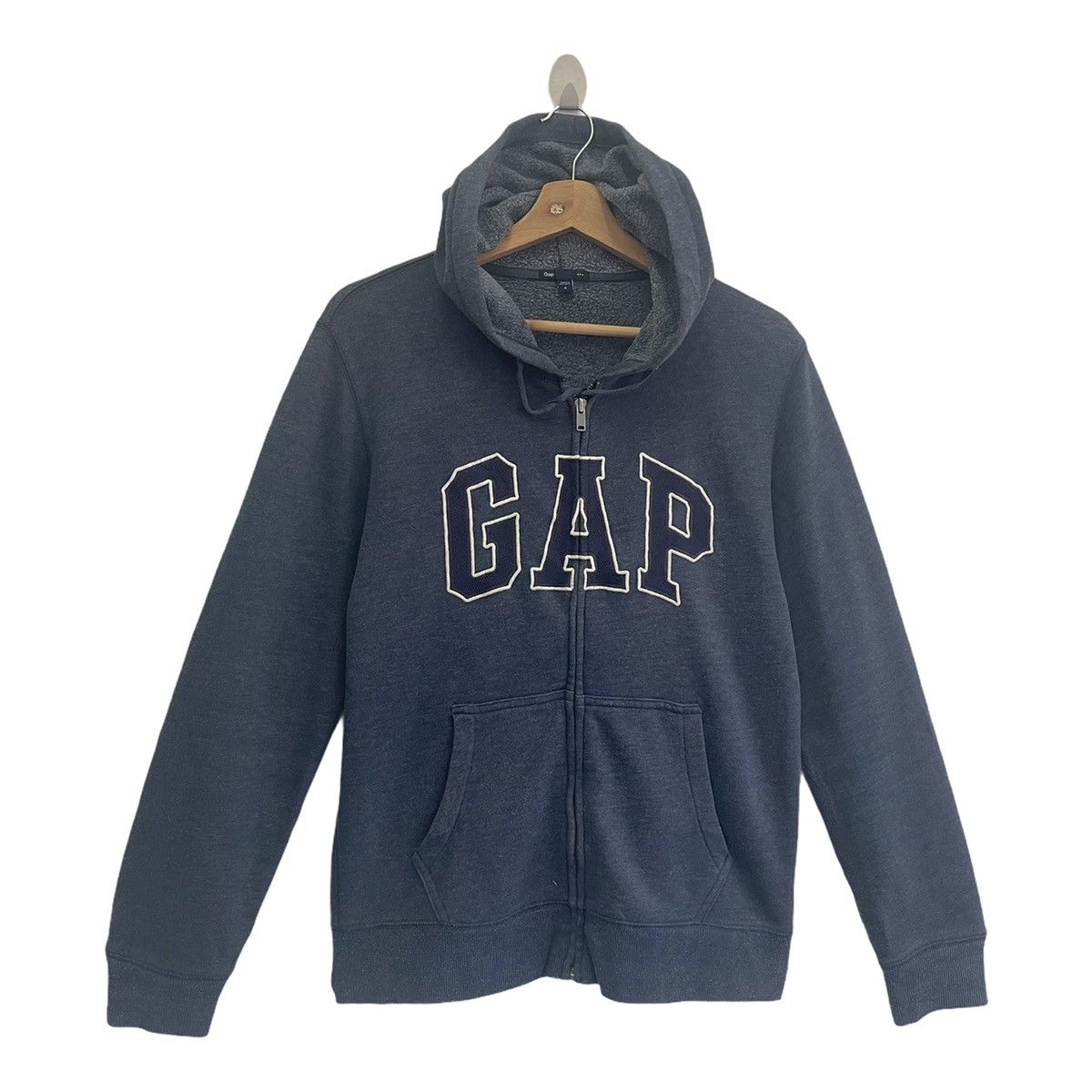 Gap × Japanese Brand Vintage GAP Embroidery Fullzip Hoodie Size M Size US M / EU 48-50 / 2 - 2 Thumbnail