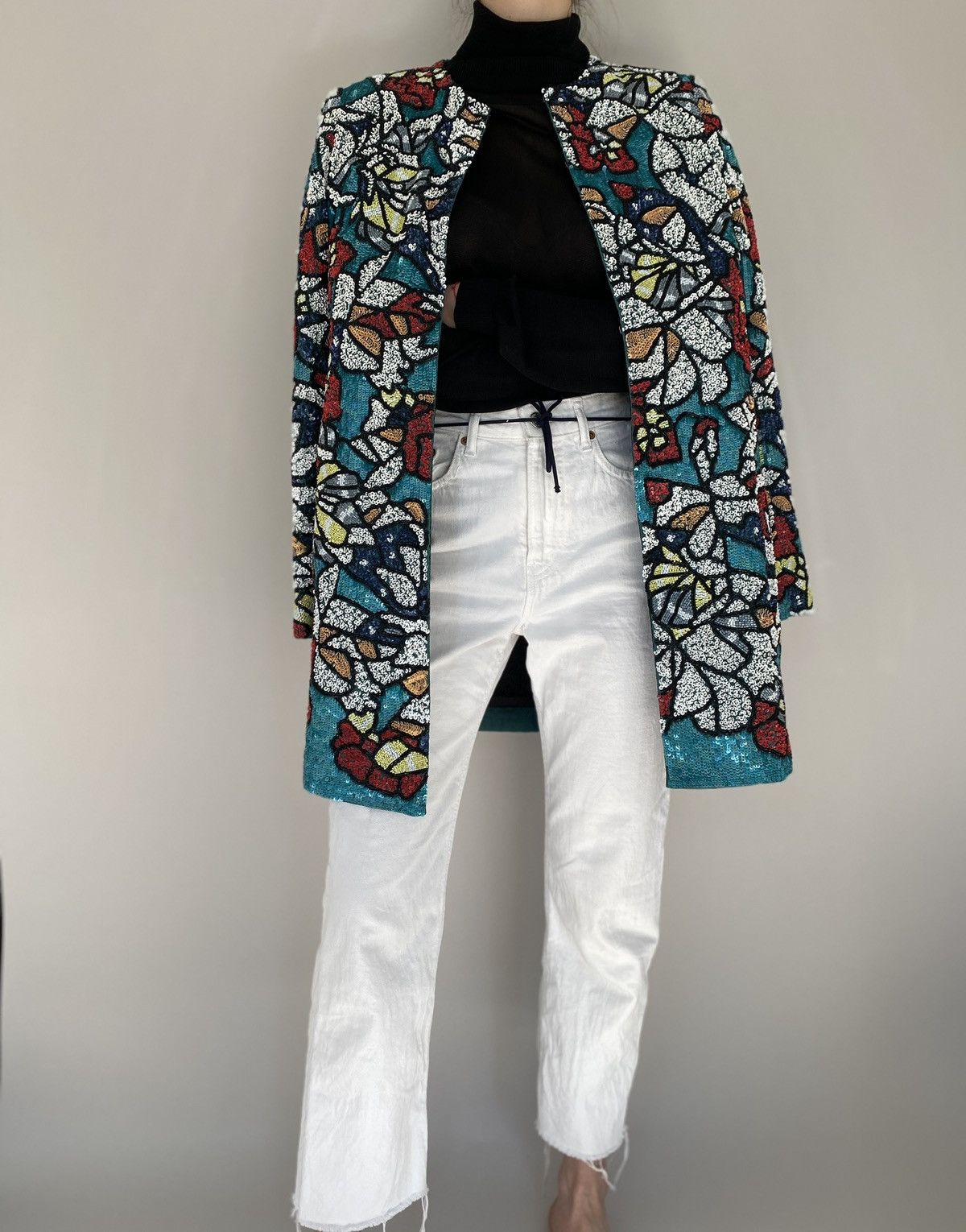Vintage Rare Alice and Olivia Sequin Jacket Size US M / EU 48-50 / 2 - 5 Thumbnail