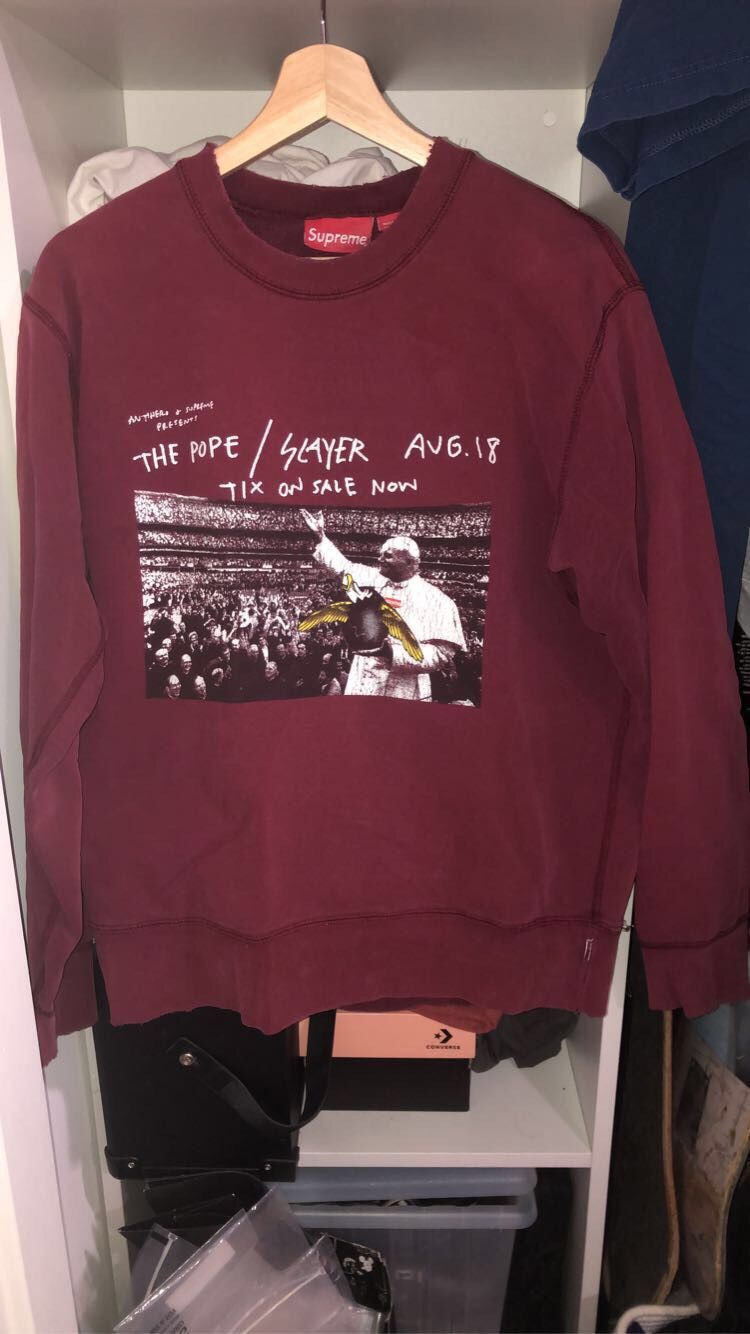 Supreme Antihero Pope Crewneck | Grailed