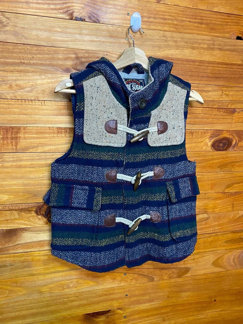 Japanese Brand Cube Sugar Work Wear Wool Tweed Vest Coat Size US S / EU 44-46 / 1 - 4 Thumbnail