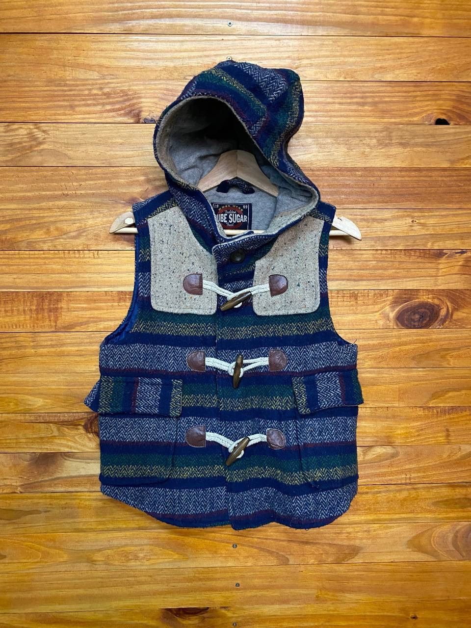 Japanese Brand Cube Sugar Work Wear Wool Tweed Vest Coat Size US S / EU 44-46 / 1 - 1 Thumbnail