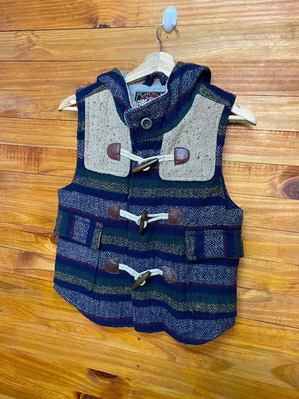Japanese Brand Cube Sugar Work Wear Wool Tweed Vest Coat Size US S / EU 44-46 / 1 - 3 Thumbnail