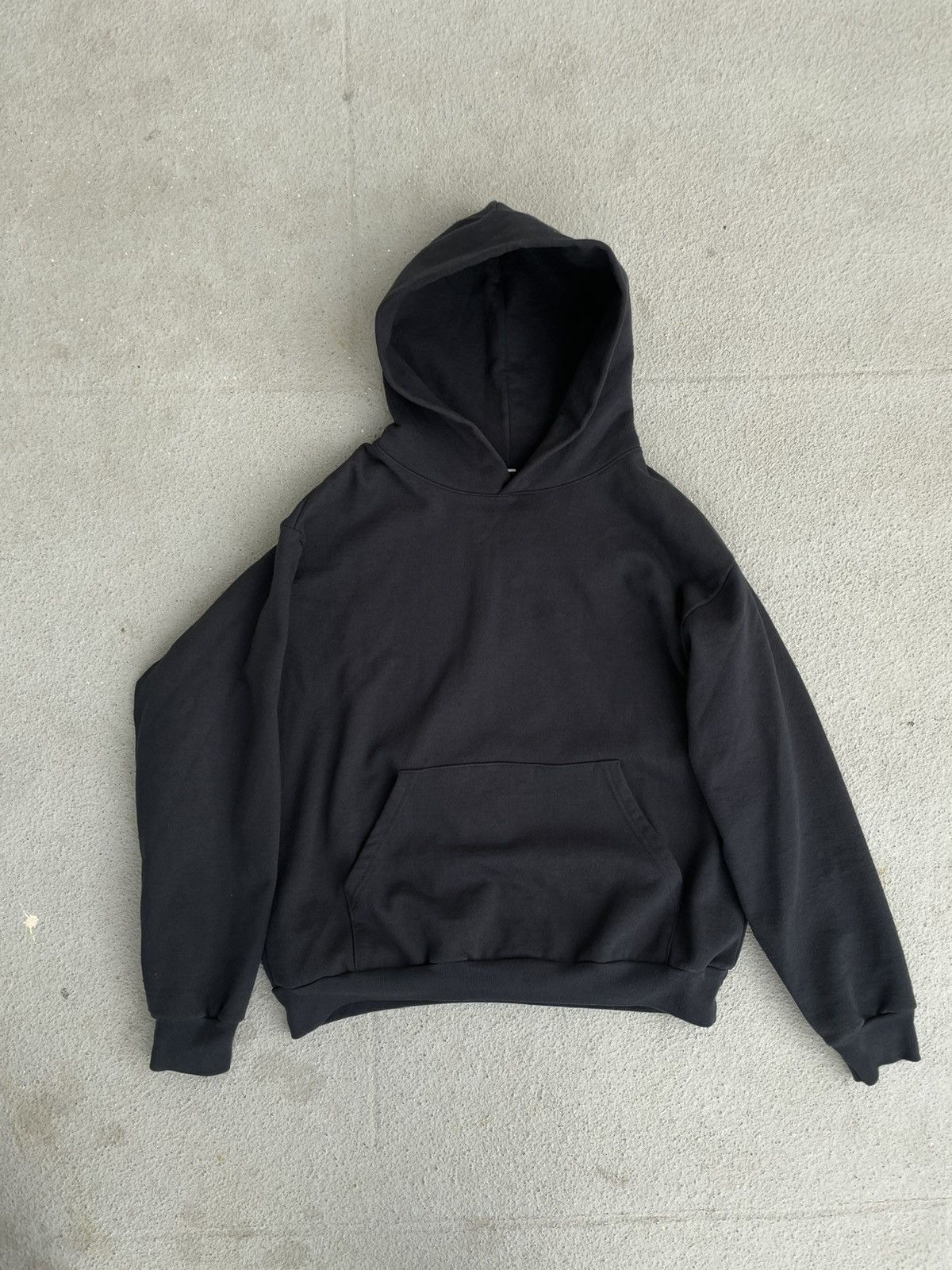 Blank Heavyweight Boxy Hoodie Navy | Grailed